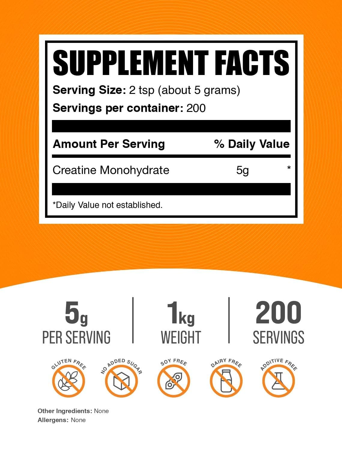 BulkSupplements .com Creatine Monohydrate Powder – Bild 2
