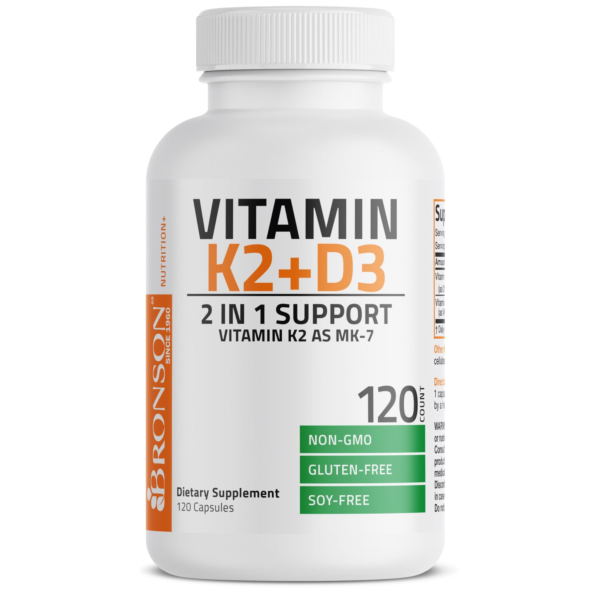 Bronson Vitamin K2 (MK7) with D3 Supplement Non-GMO Formula – Bild 5