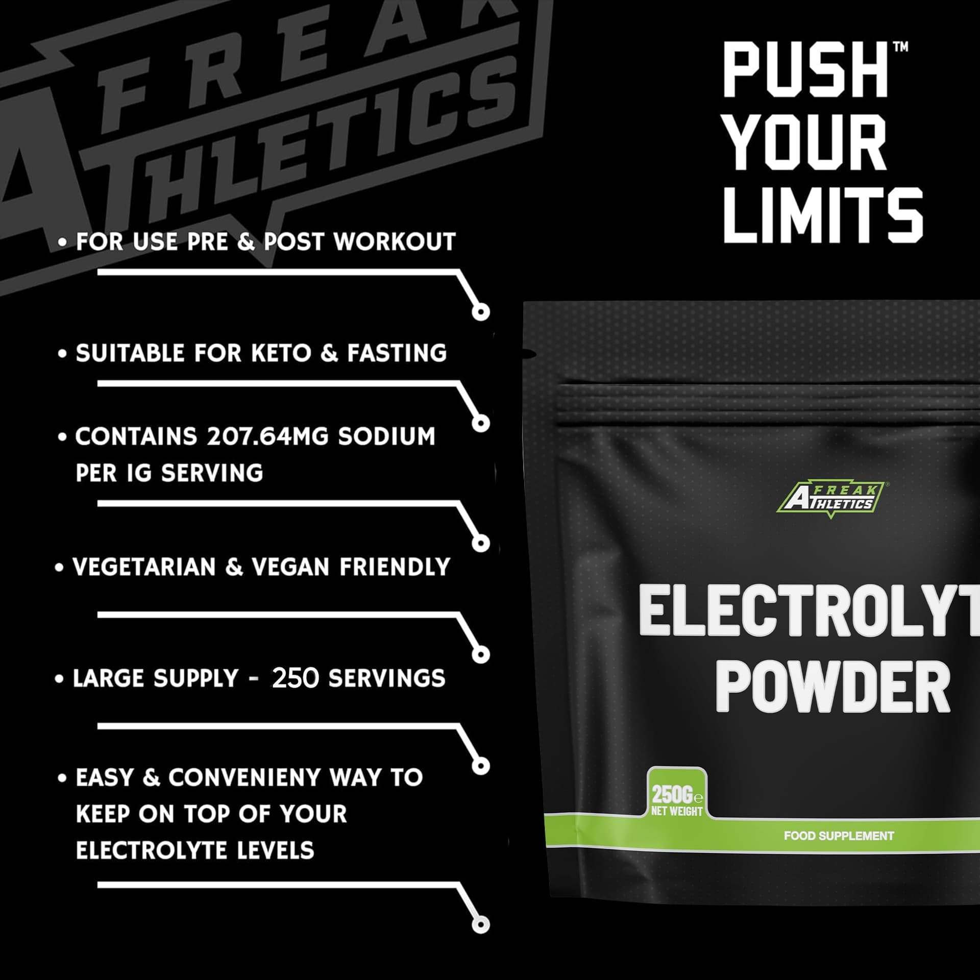 Freak Athletics Electrolytes Powder 250g – Bild 4