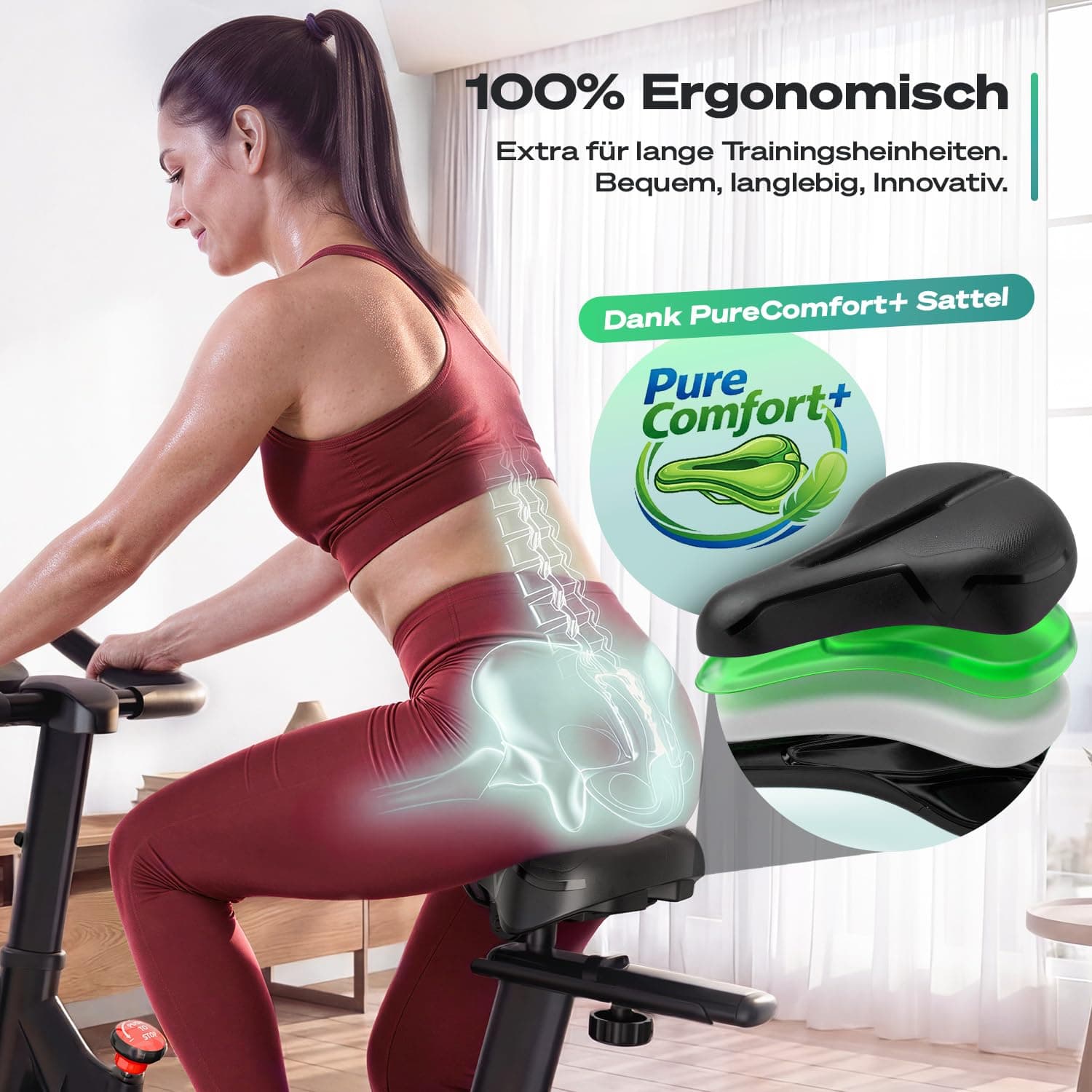 Sportstech Heimtrainer Fahrrad Ergometer SX175 – Bild 4