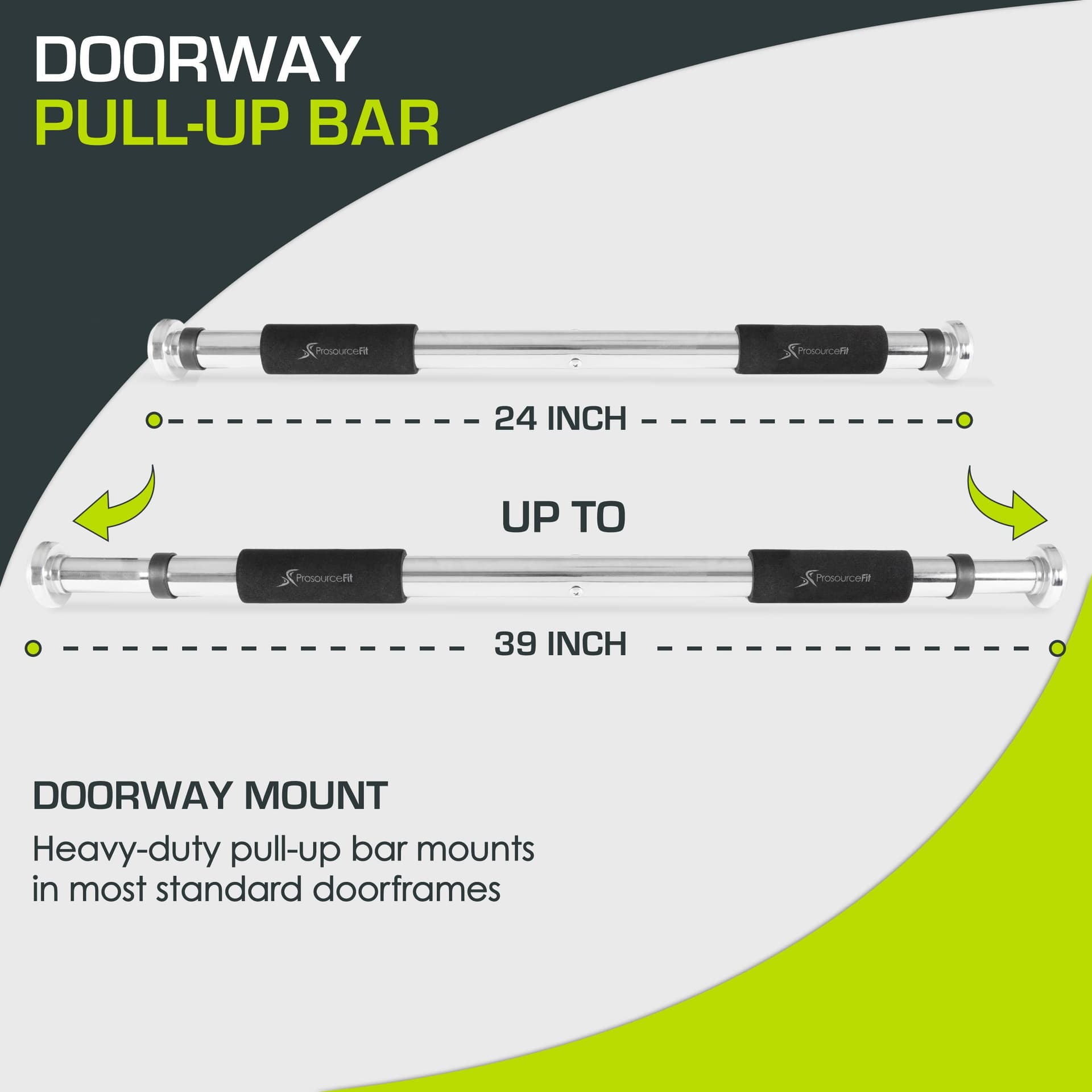 ProsourceFit Heavy Duty Doorway Mount Pull Up/Chin-Up Bar – Bild 3