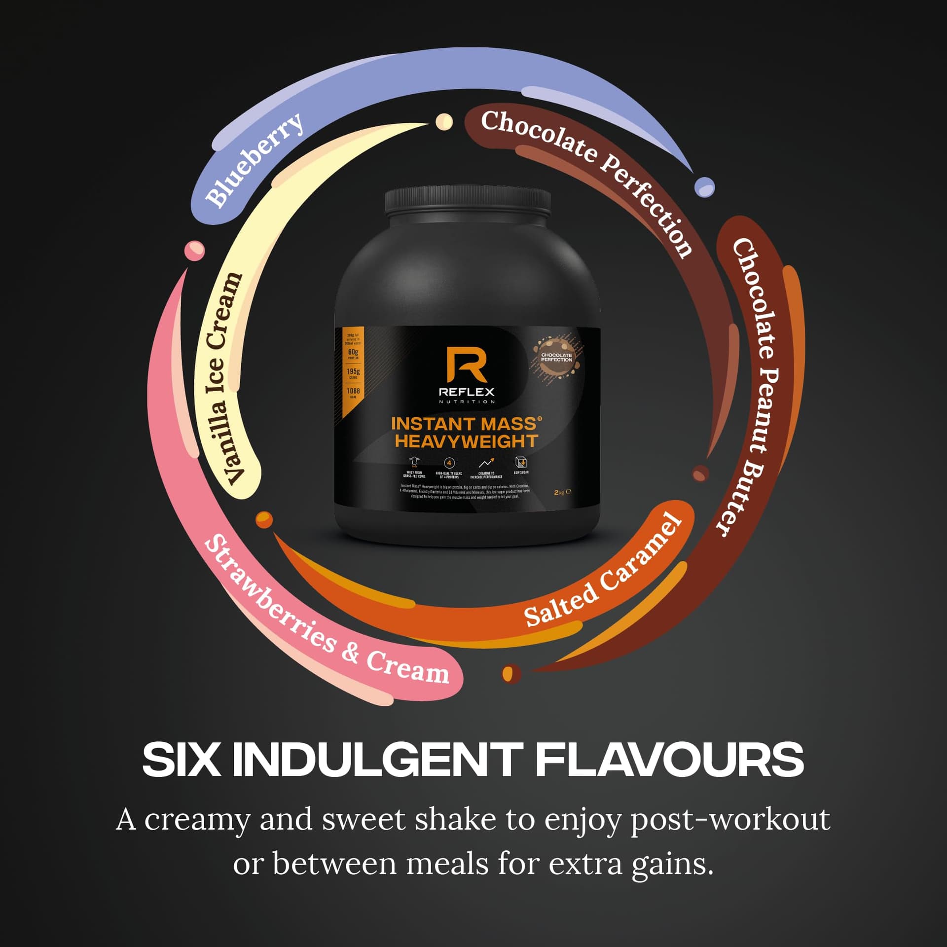 Reflex Nutrition Instant Mass Heavyweight - Mass Gainer - Over 1000 Kcal per Serving, 60g – Bild 4