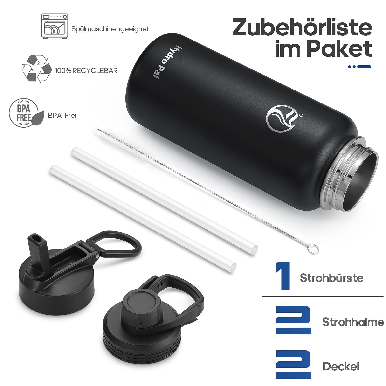 HydroPal Isolierflasche 1000ml – Bild 6