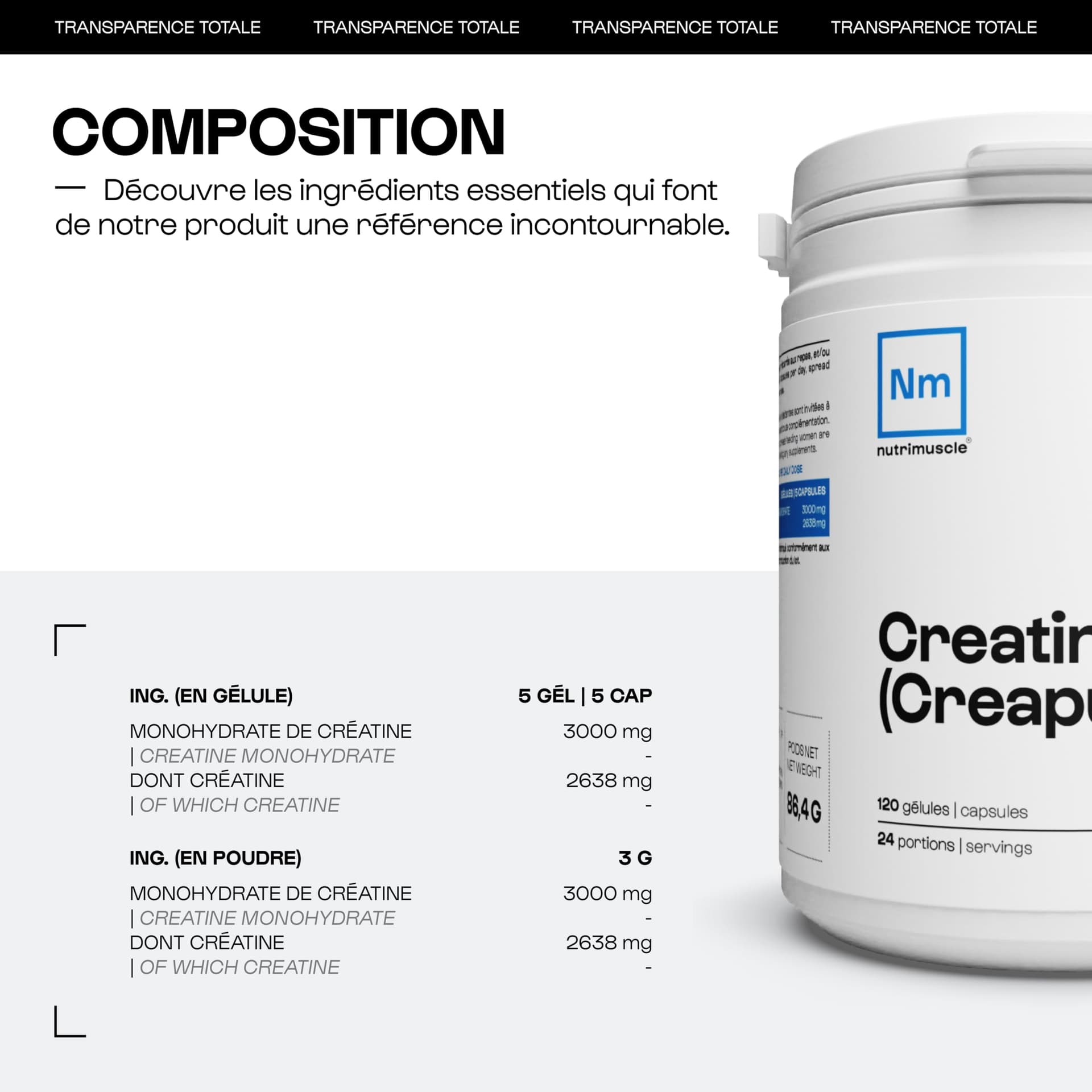 Nutrimuscle Créatine 100% Pure – Bild 6