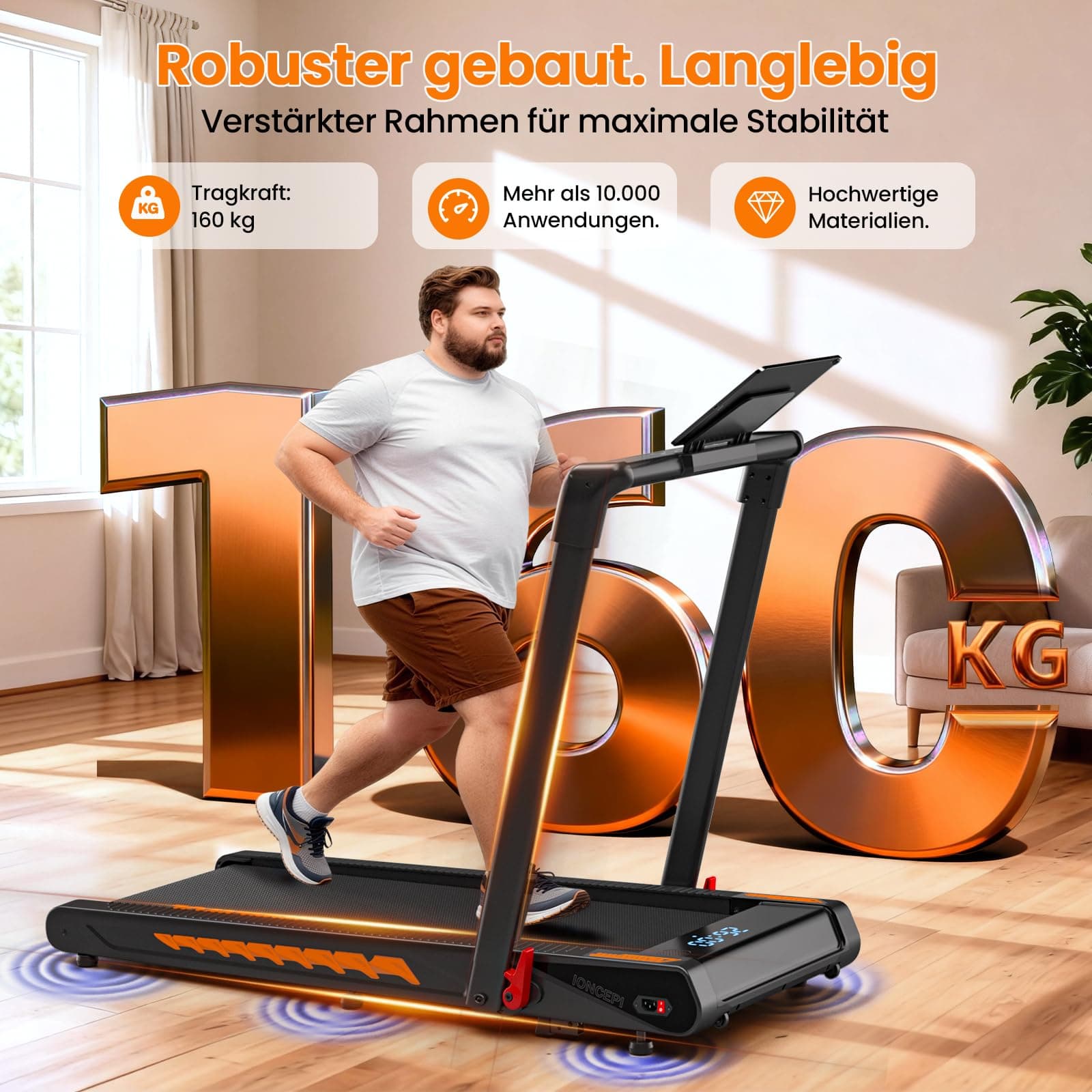KALWOL Laufband für Zuhause mit Bluetooth Lautsprecher – Bild 5