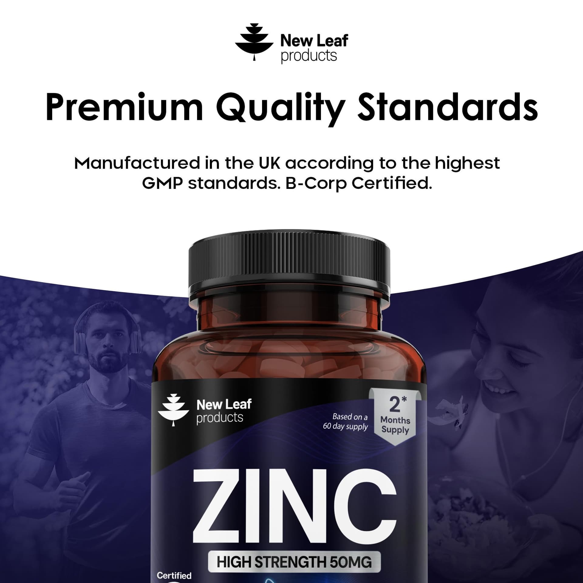 NEW LEAF PRODUCTS Zinc 50mg High Strength – Bild 5