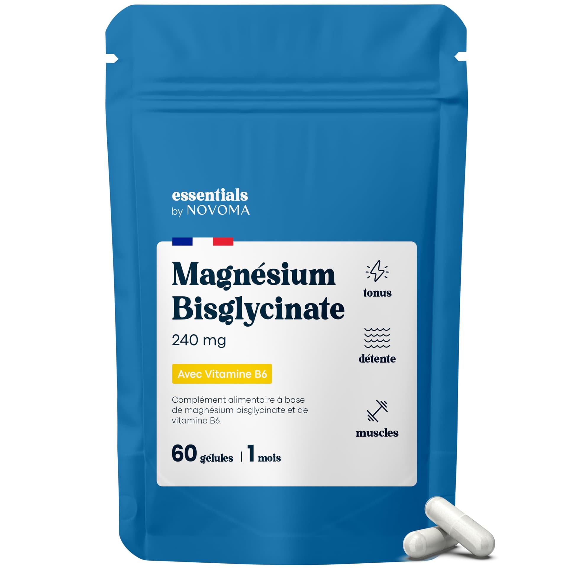 NOVOMA Magnésium Bisglycinate + Vitamine B6