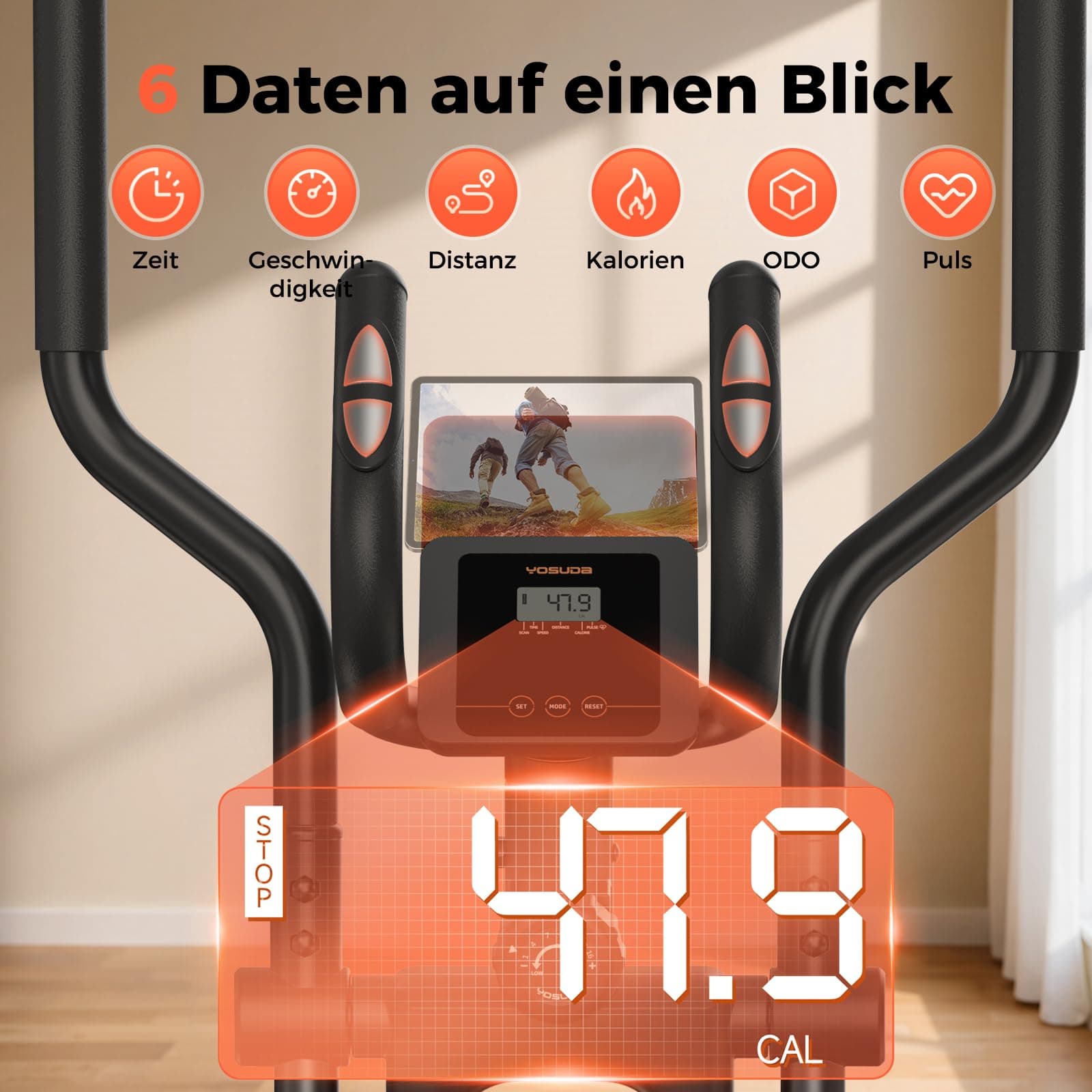 YOSUDA ​​Klappbarer Crosstrainer für Zuhause – Bild 5