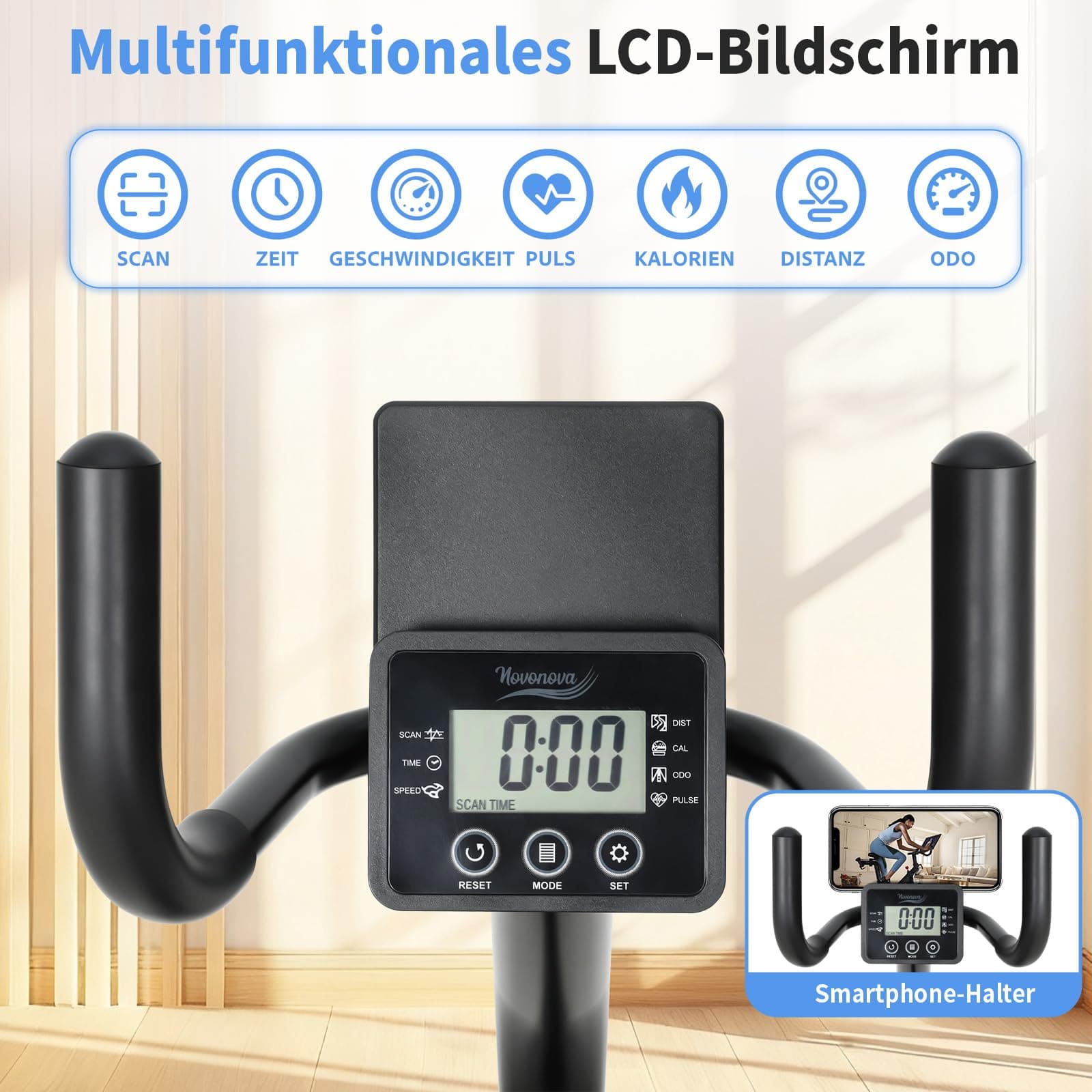 Novonova Liegeergometer für Zuhause mit 16 verstellbaren – Bild 6