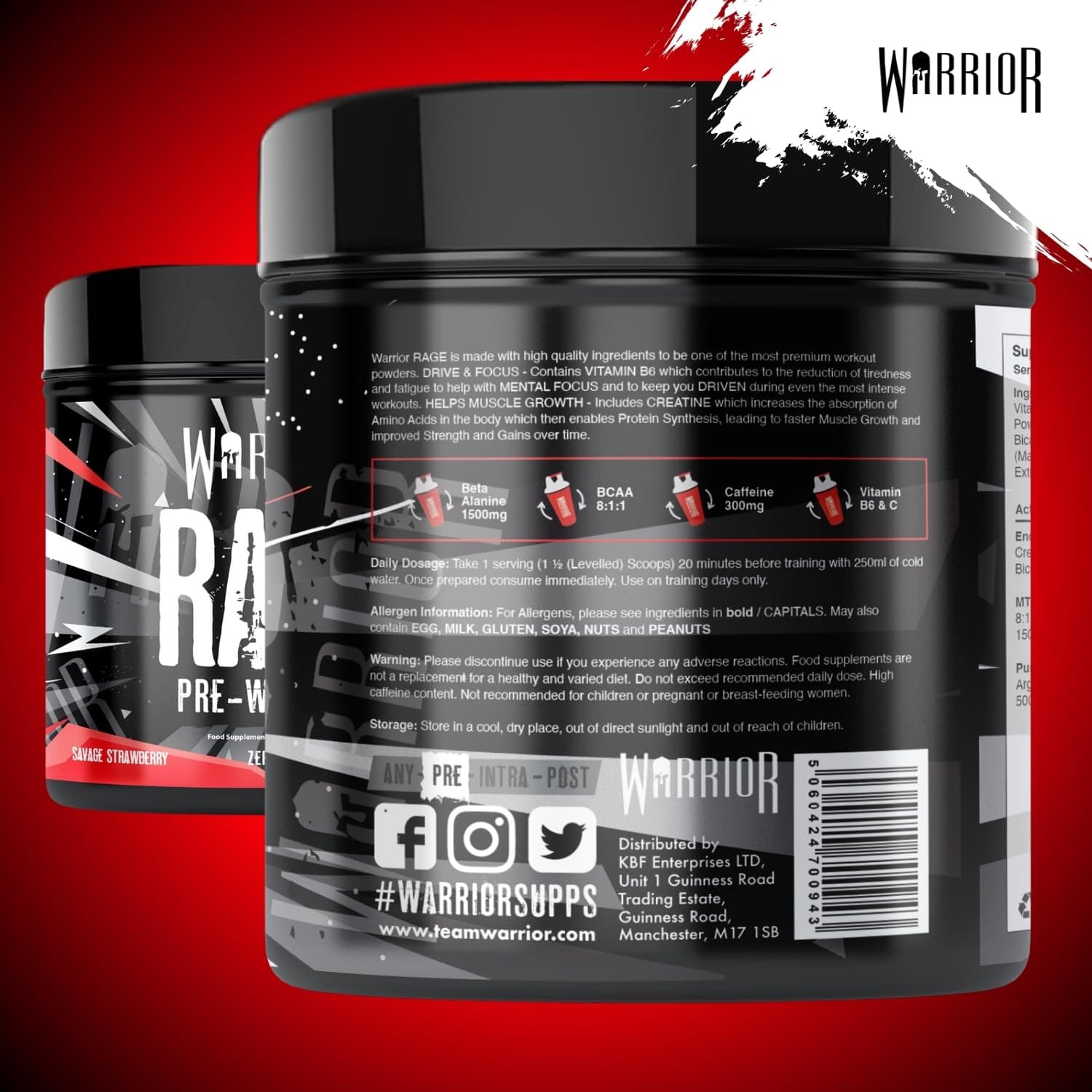 Warrior Rage Pre Workout Booster 392 g – Bild 3