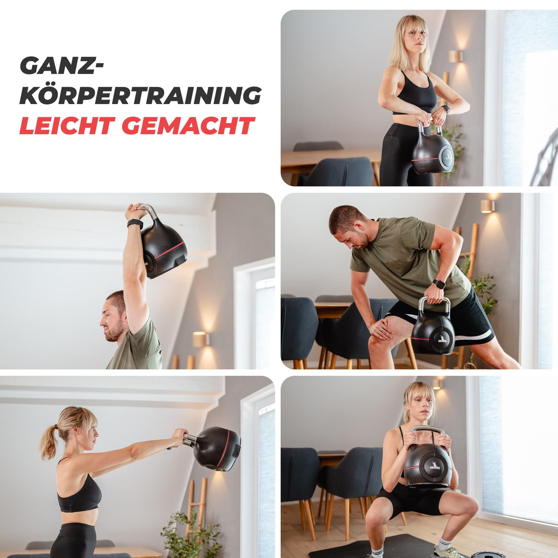 SPORTSCHMIEDE Kettlebell [Verstellbar] 2-20 kg – Bild 5