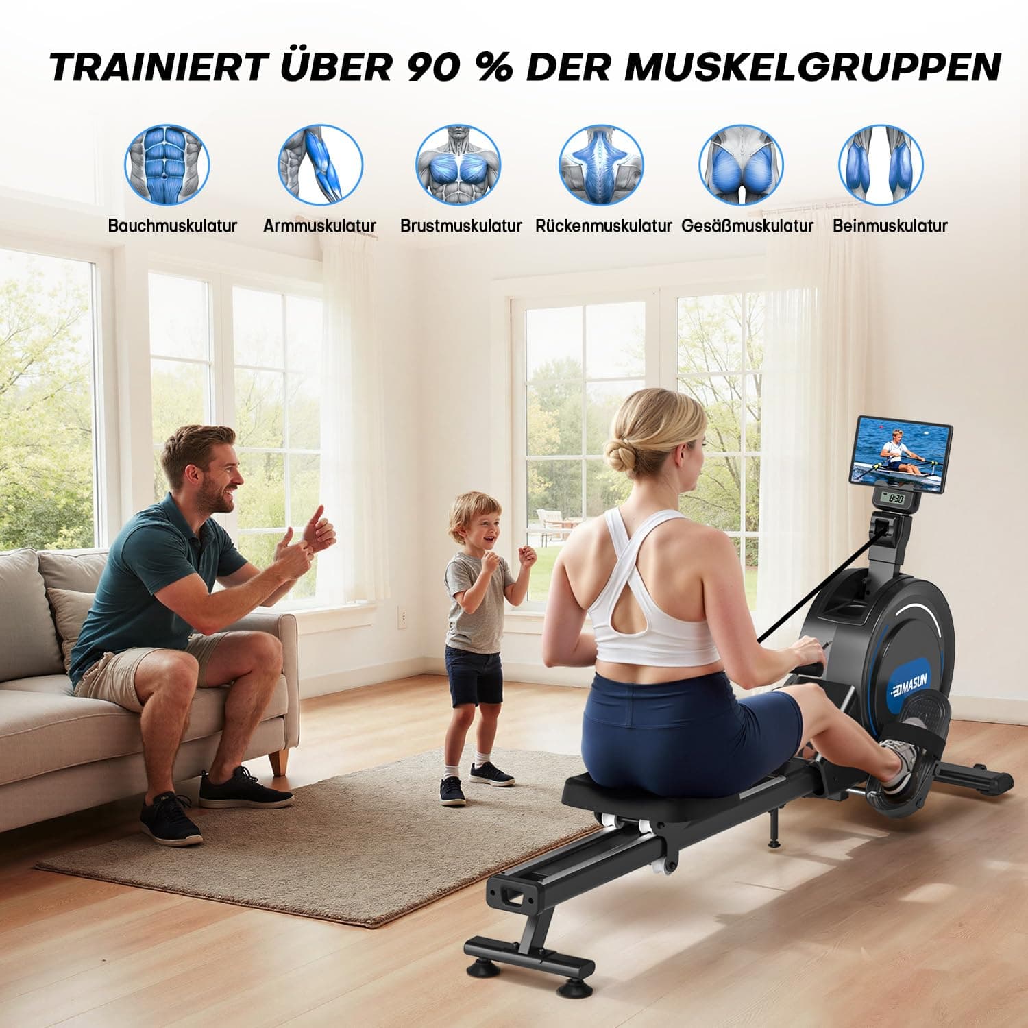 DMASUN Rudergerät für Zuhause – Bild 5