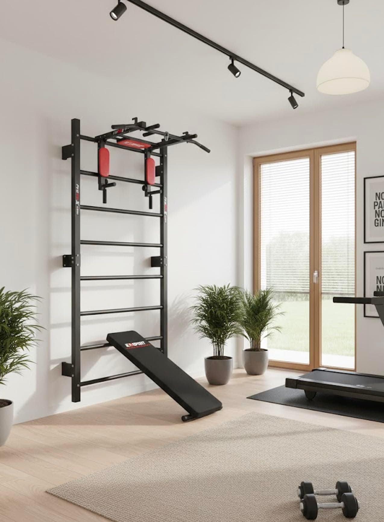 K-Sport : Trainingsset Sprossenwand + Dip Station – Bild 5