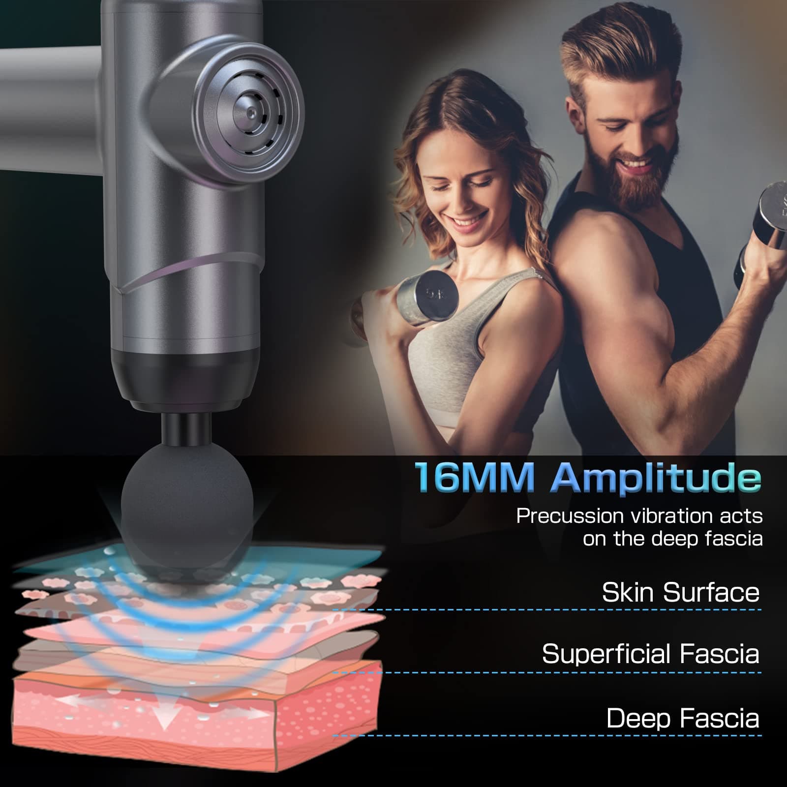Ykgutilu Massage Gun,Massage Gun Deep Tissue,99 Speeds – Bild 3