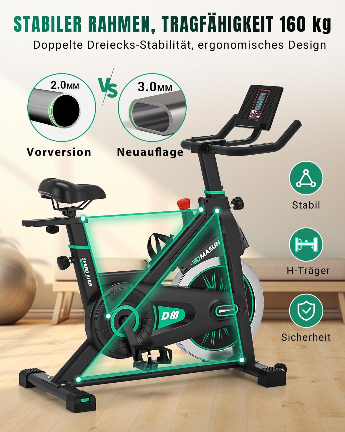DMASUN Neu Heimtrainer Fahrrad – Bild 3