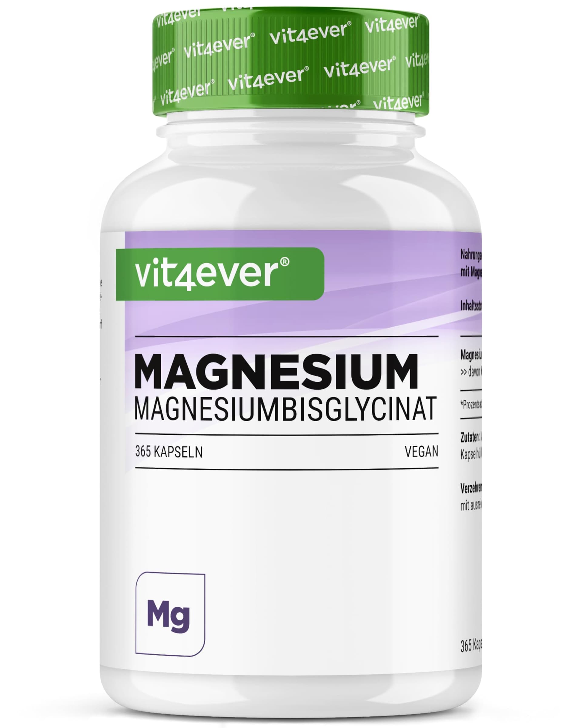 Vit4ever Magnesiumbisglycinat - 365 Kapseln