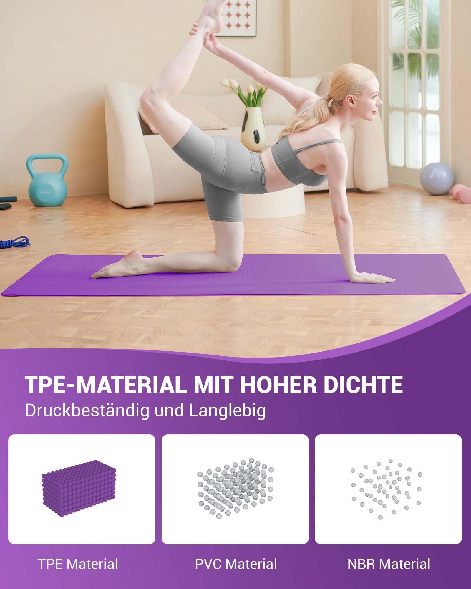 Narwhal Good Nite Gymnastikmatte Fitnessmatte Trainingsmatte – Bild 3