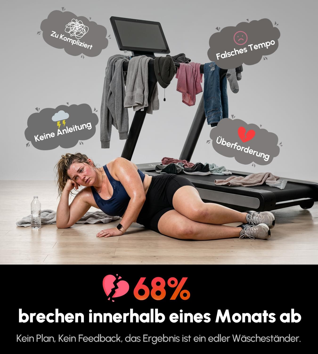 FITKOL KI-adaptiver Smarter Laufband für Zuhause 16.5km/h mit – Bild 6