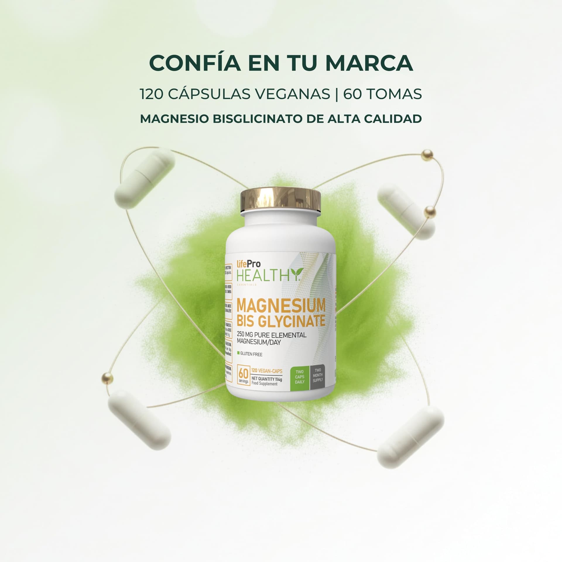 LP HEALTHY ESSENTIALS Magnesio Bisglicinato Alta Dosis – Bild 8