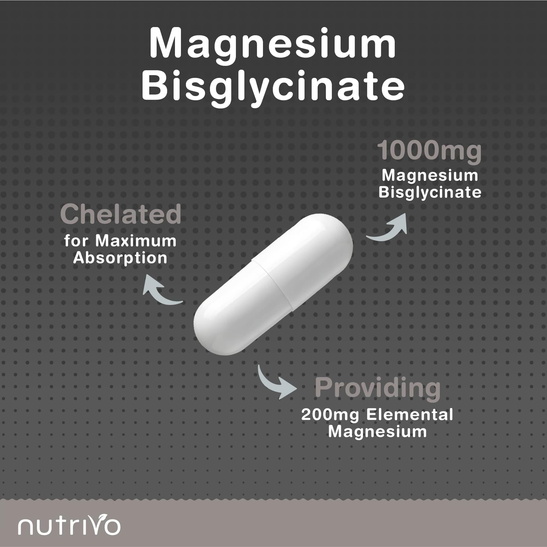 Nutrivo Magnesium Bisglycinate 1000mg – Bild 4