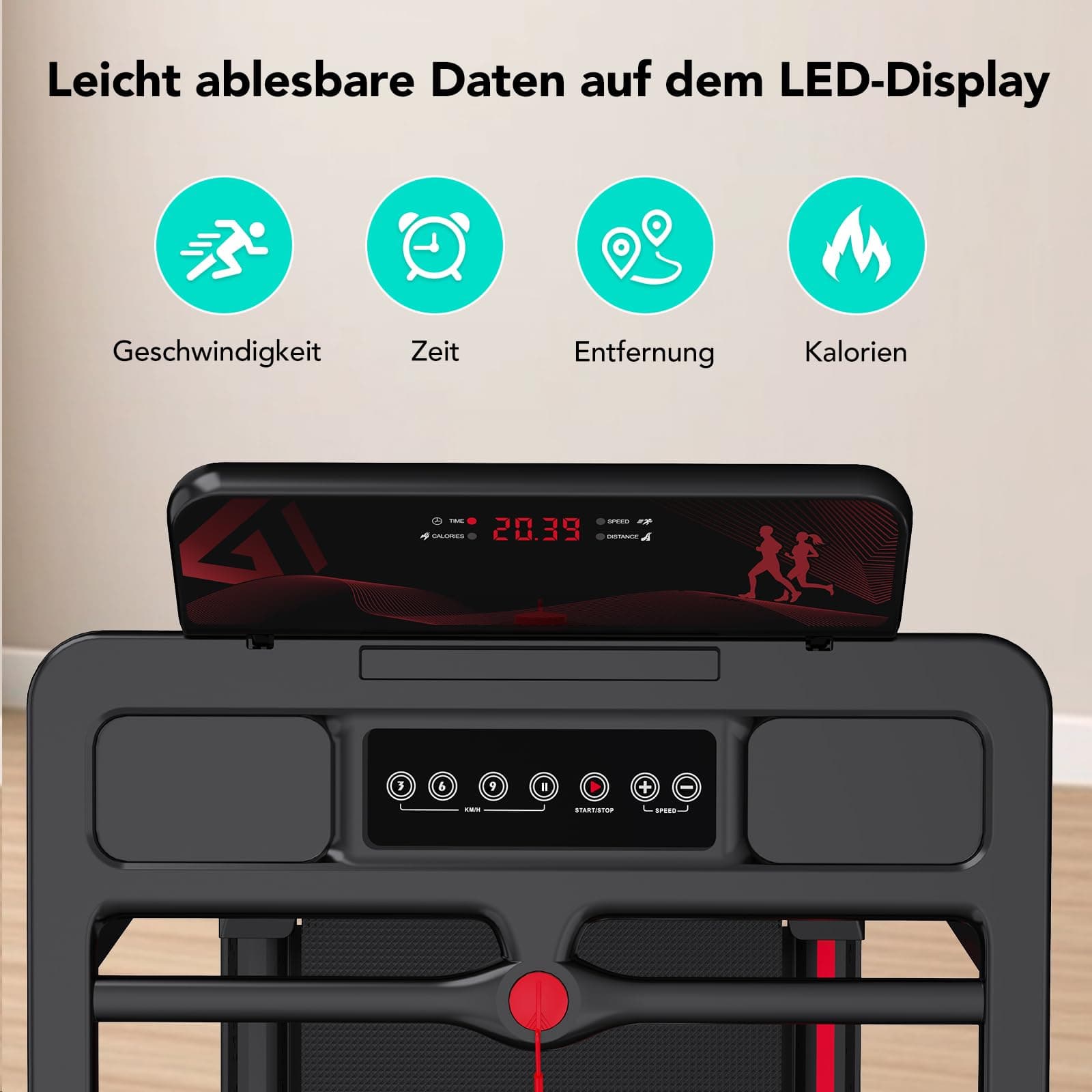 CITYSPORTS Elektrisches Laufband,Klappbares Laufband für – Bild 2