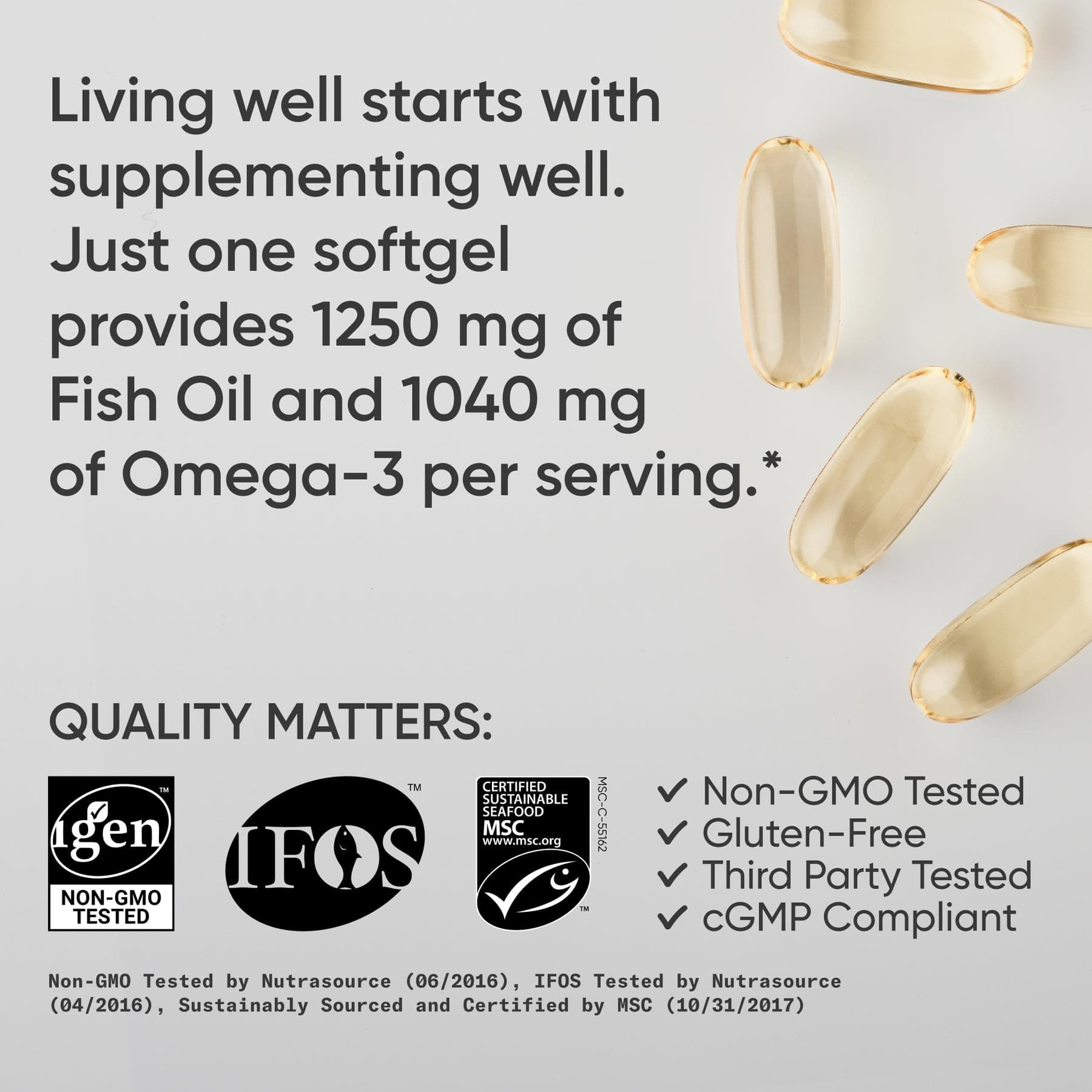 Sports Research Triple Strength Omega 3 Fish Oil 1250mg – Bild 4
