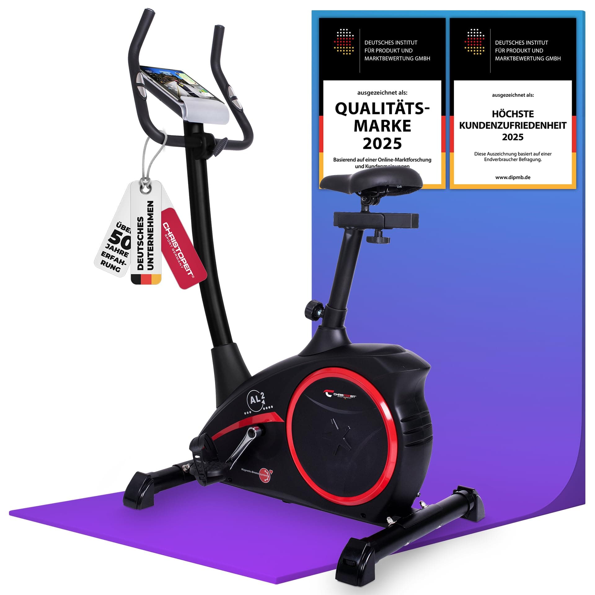 CHRISTOPEIT SPORT GERMANY Christopeit Heimtrainer Fahrrad Ergometer AL 2 S Digital, bis 150kg