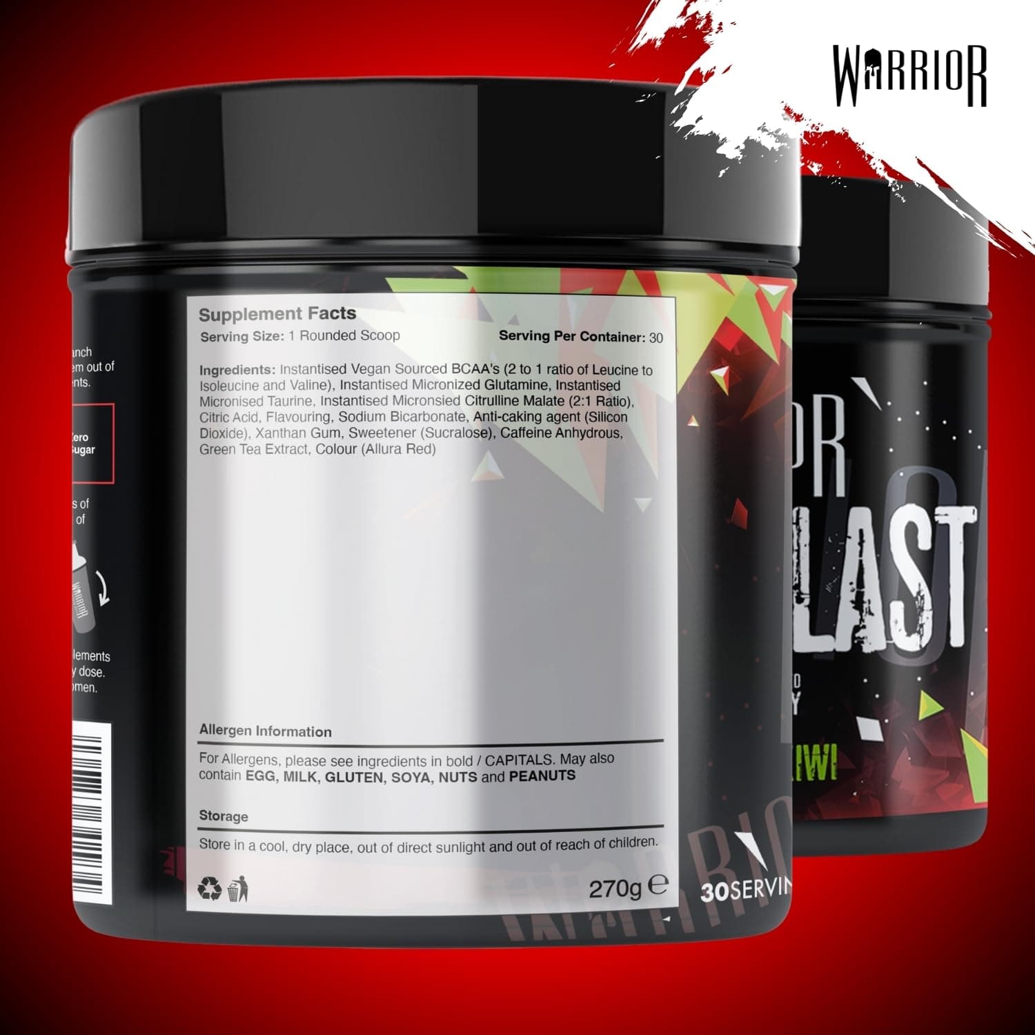 Warrior Amino Blast BCAA Powder 270g – Bild 4