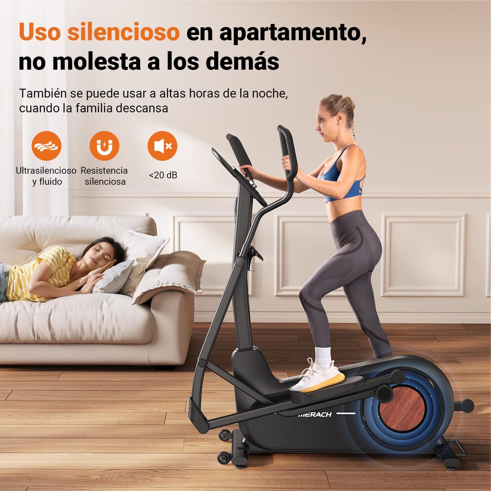 MERACH Umweltfreundlich Crosstrainer für Zuhause mit 47 cm – Bild 6