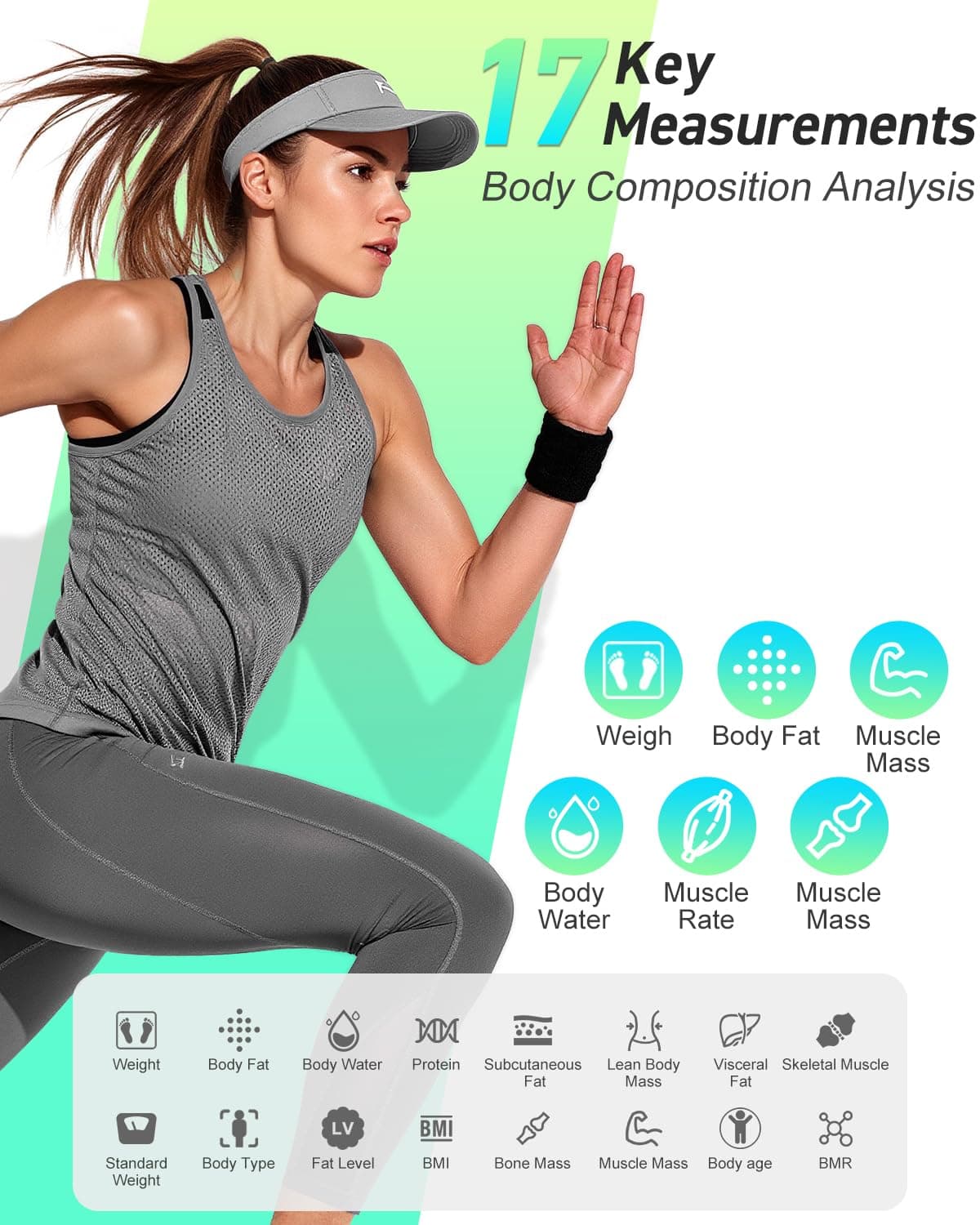 INSMART Bluetooth Body Fat Scales – Bild 2