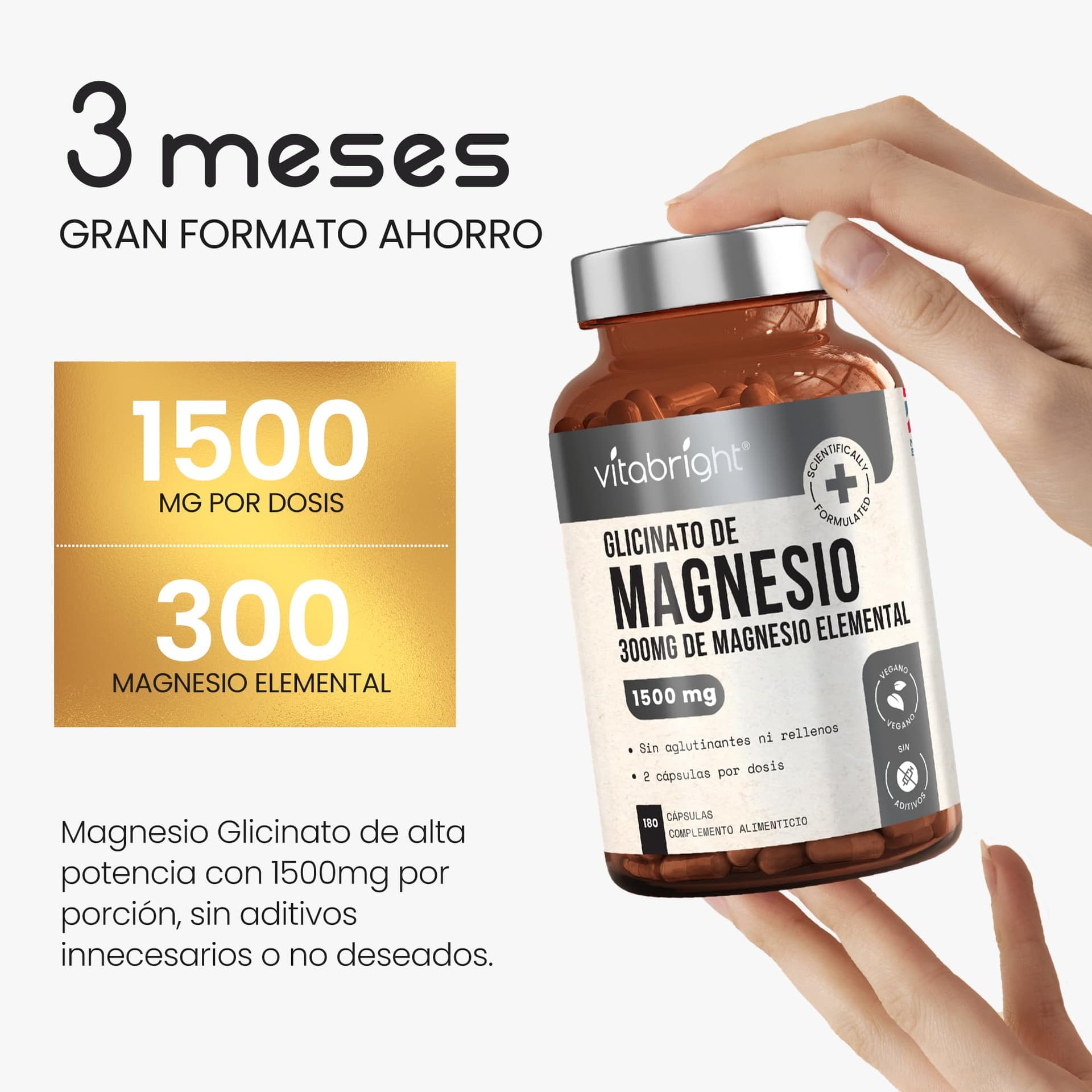 VitaBright Magnésium Bisglycinate Bio 1500 mg – Bild 5