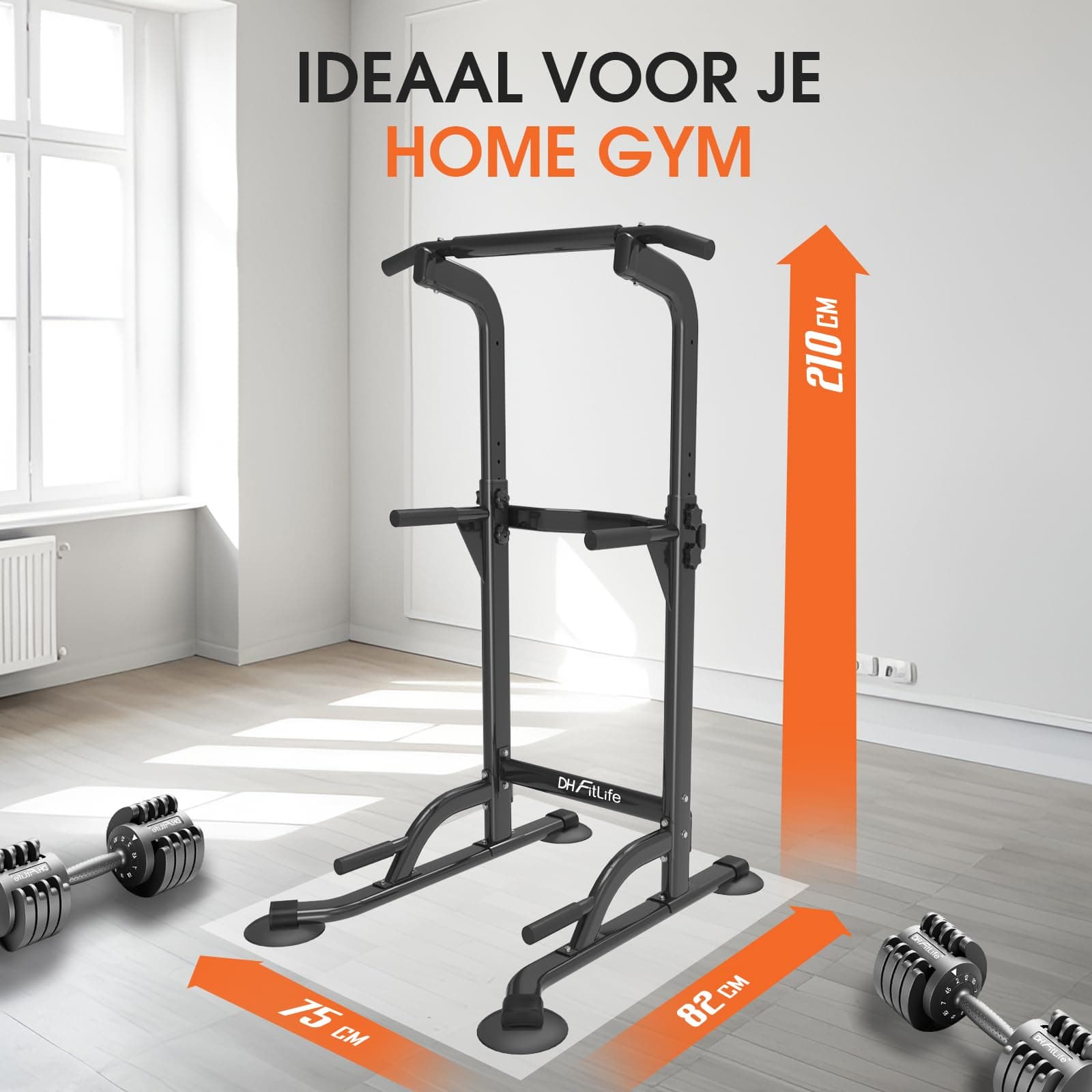 DH FitLife Power Tower Dip Station – Bild 5