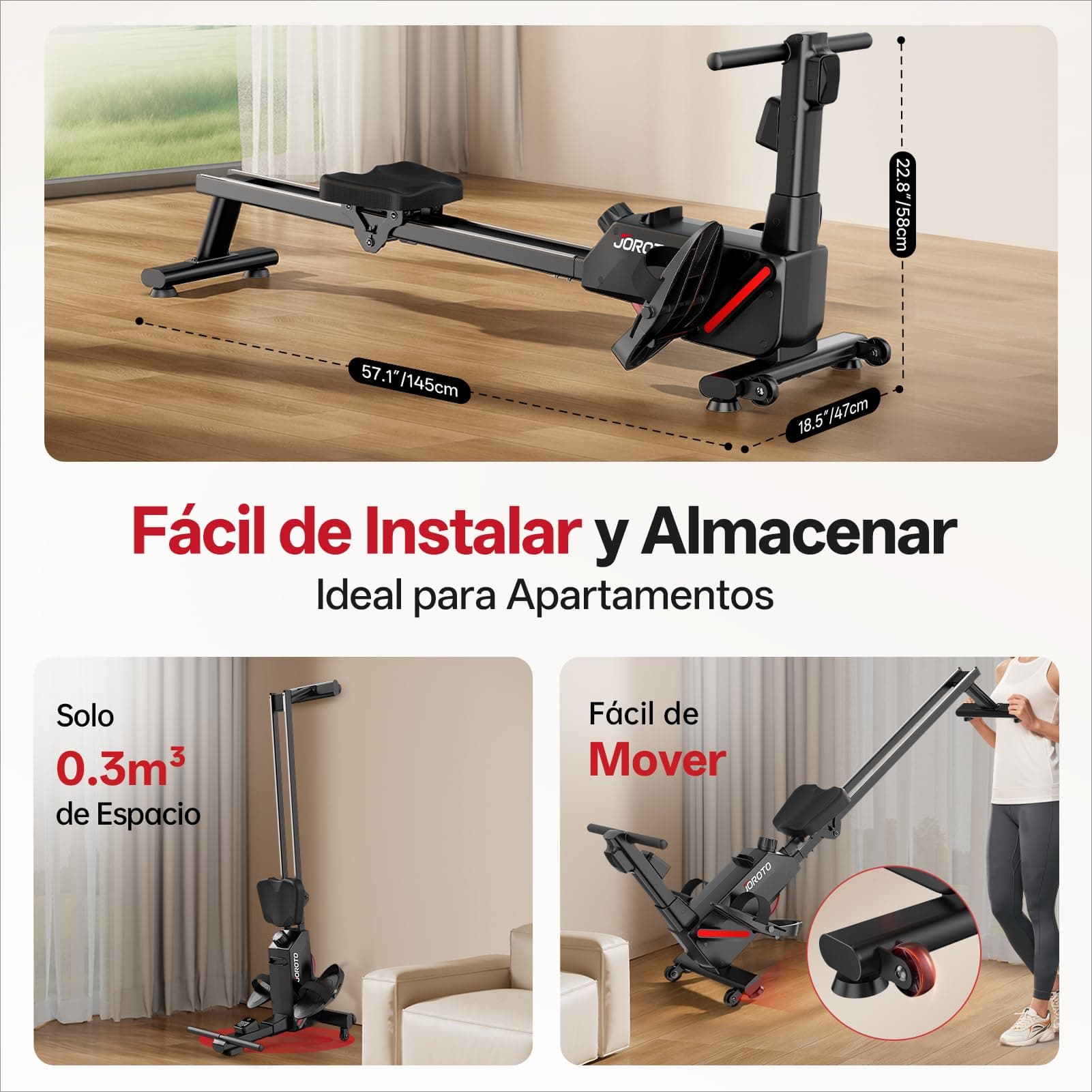 JOROTO Máquina de Remo para Casa – Bild 6