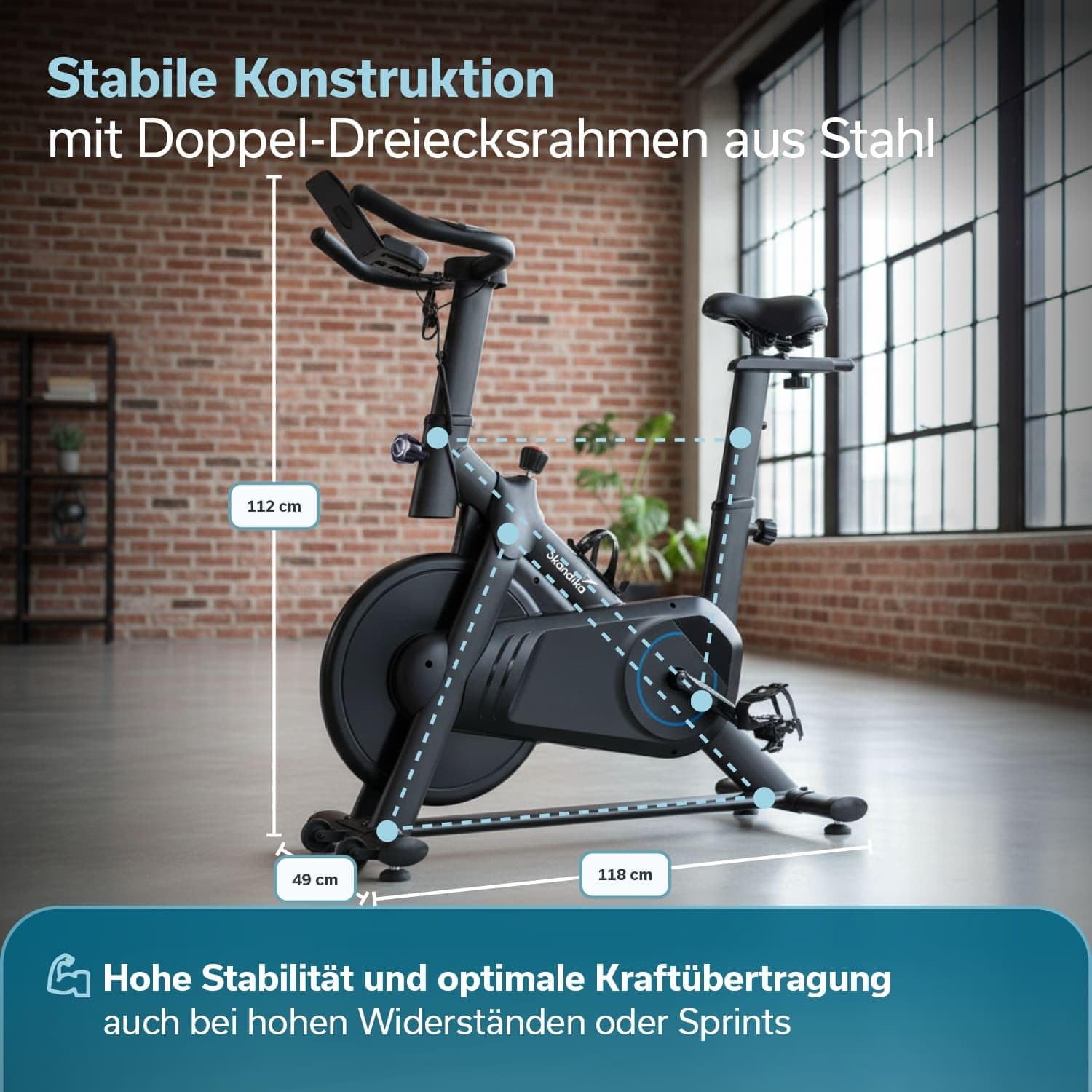 Skandika Spinning Bike Falk P8-HM – Bild 2