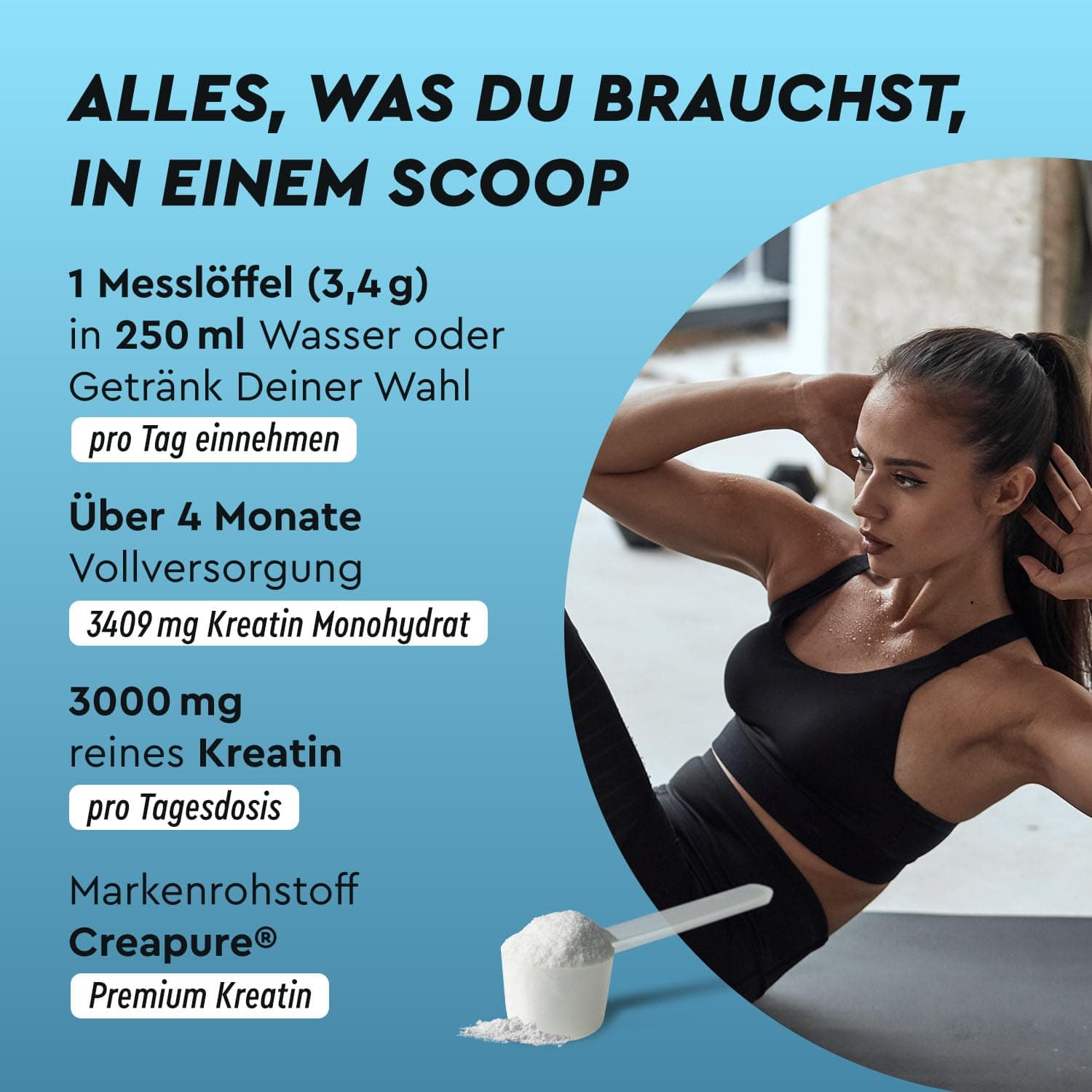 Gloryfeel Creatin Monohydrat 500g – Bild 5