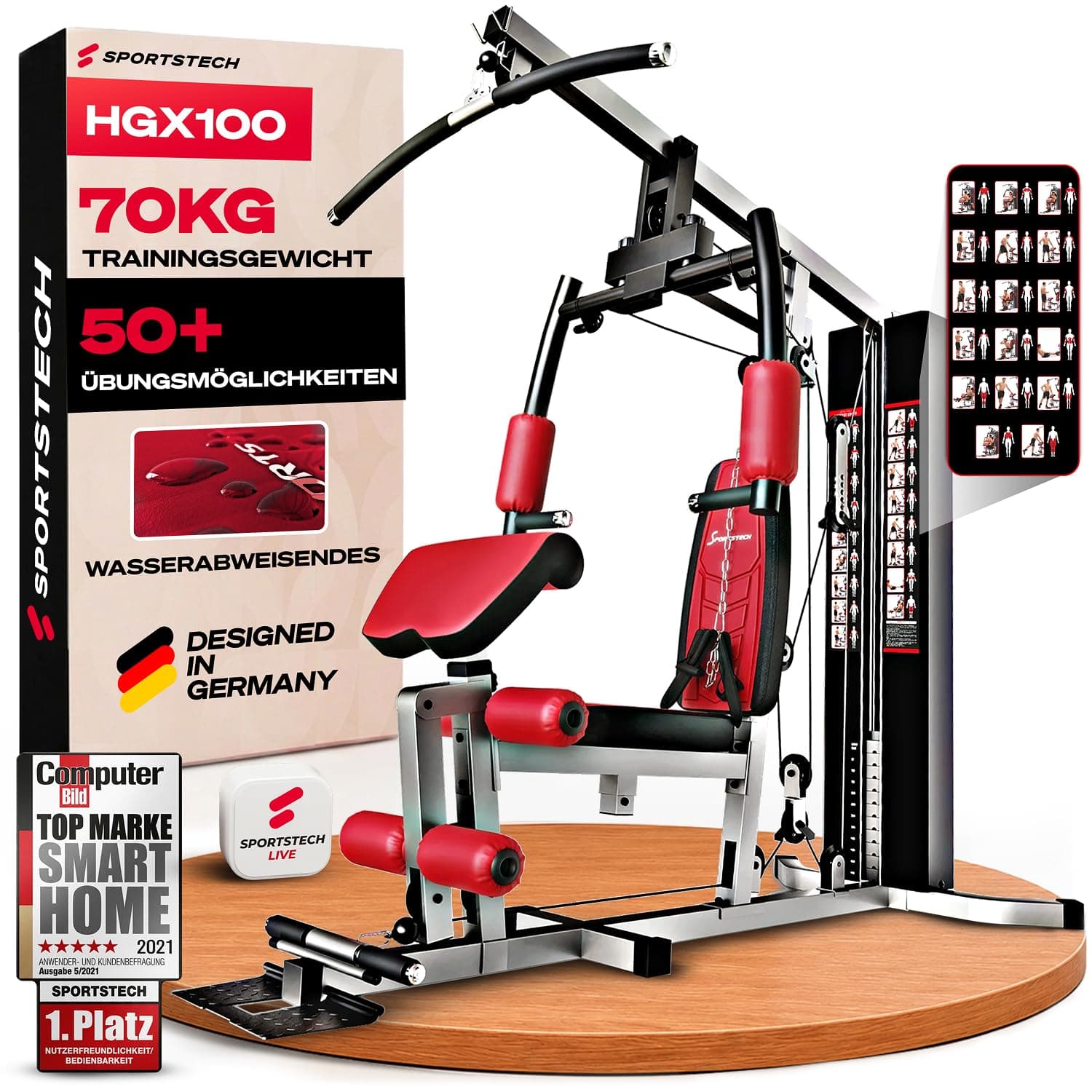 Sportstech Sportstech Einzigartige Premium Kraftstation HGX100 oder