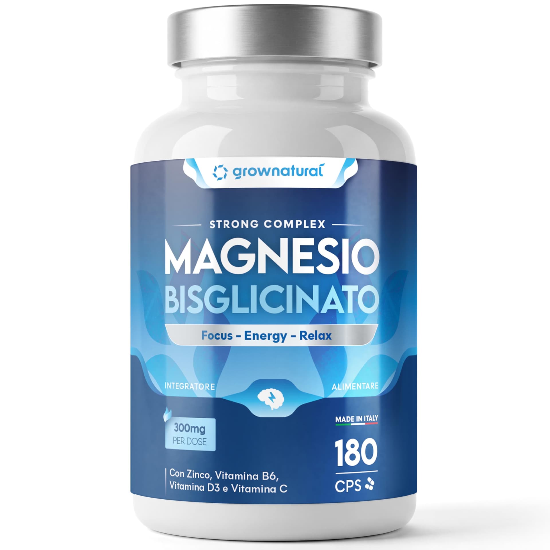 GrowNatural Magnesio Bisglicinato 600mg