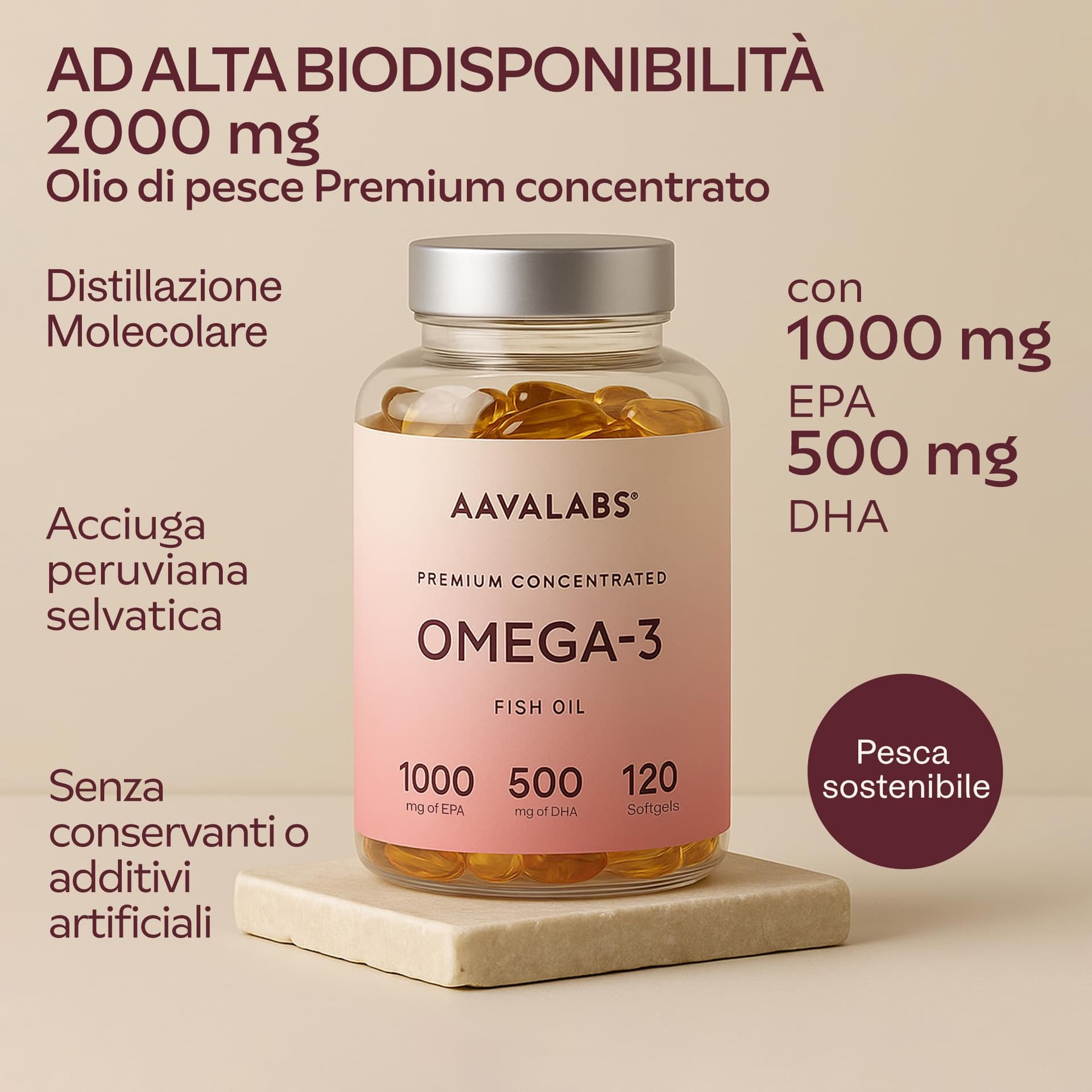AAVALABS Omega 3 2000mg – Bild 2