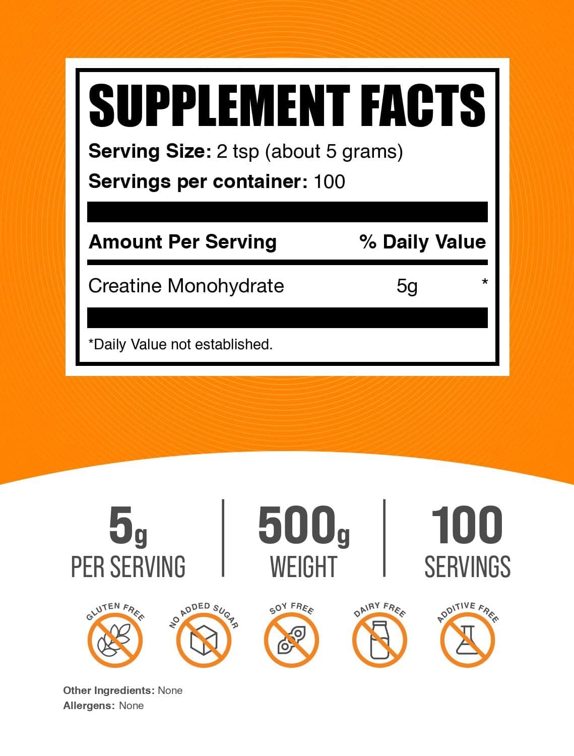 BulkSupplements .com Creatine Monohydrate Powder – Bild 2