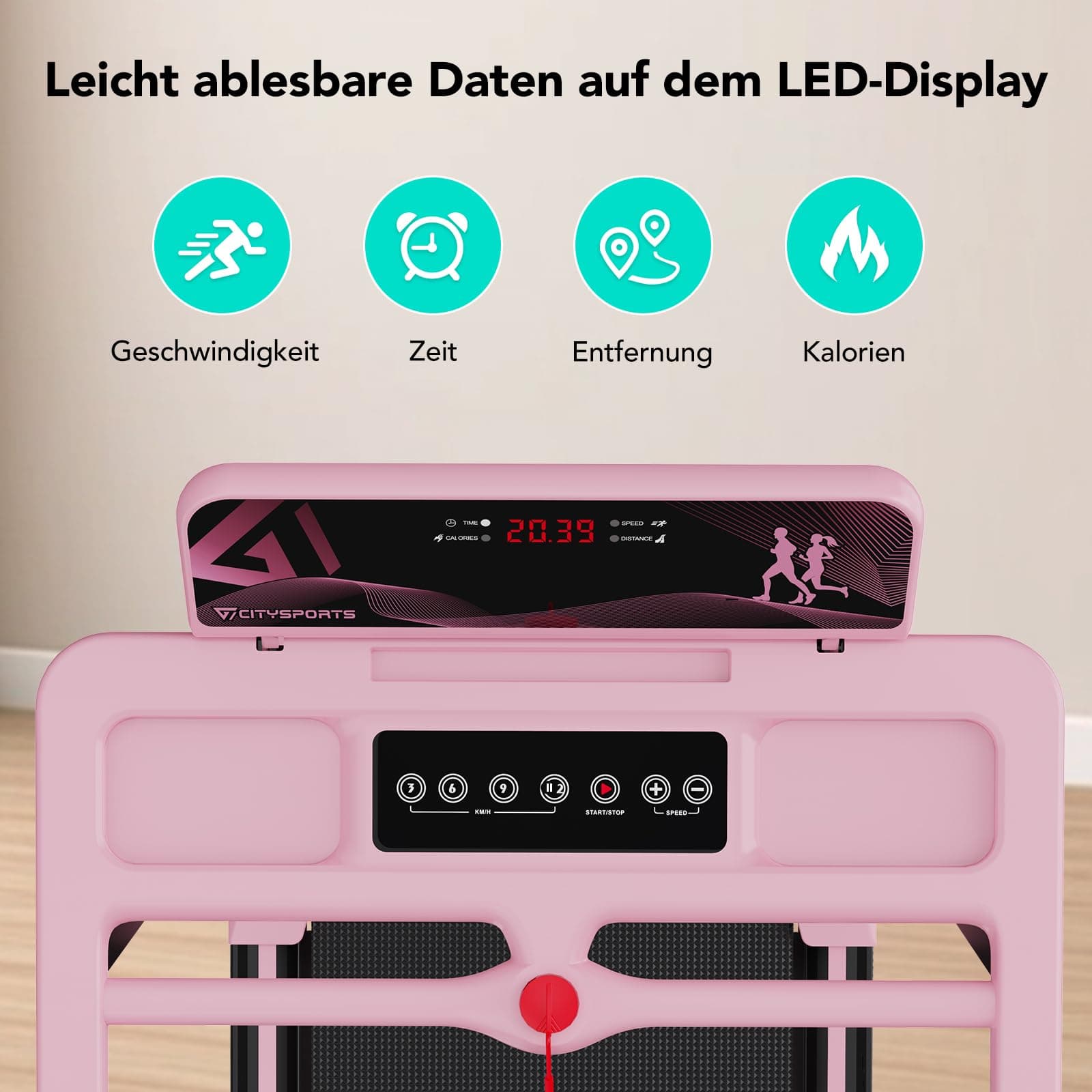 CITYSPORTS Elektrisches Laufband,Klappbares Laufband für – Bild 2