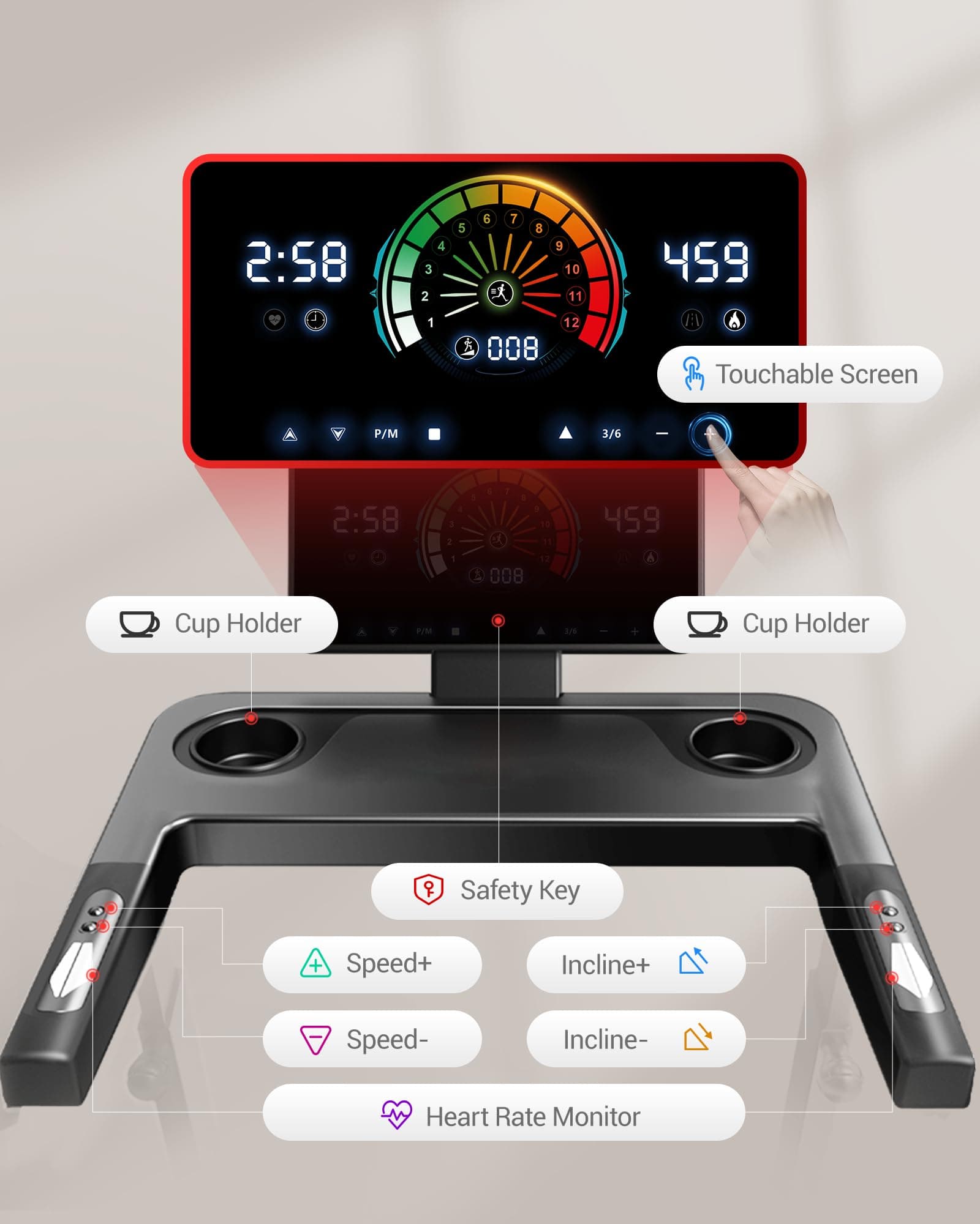 UMAY Treadmills for Home with 20% Auto Incline – Bild 6