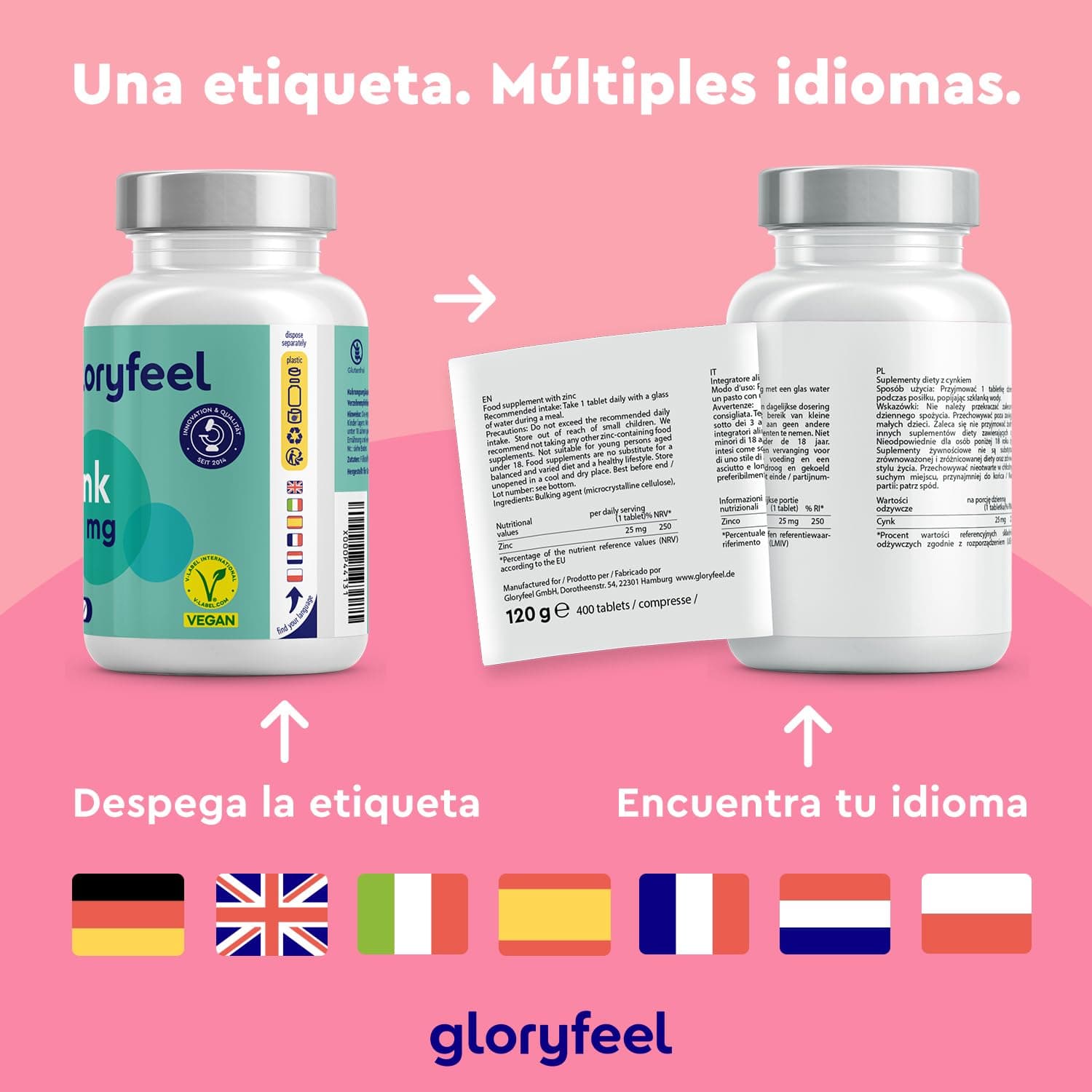 Gloryfeel Zinc 25mg – Bild 6