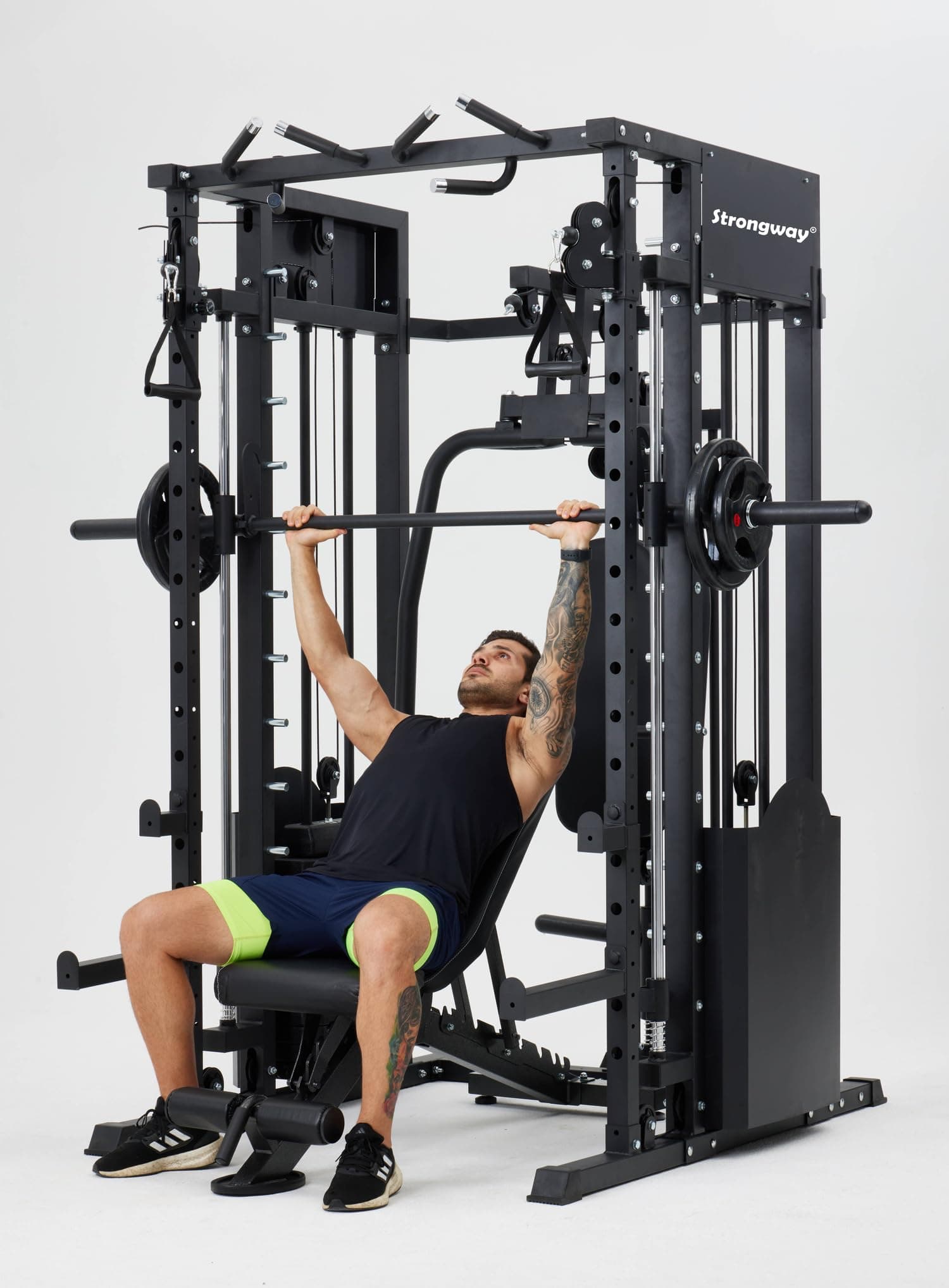 Strongway Multi Gym Smith Machine with Weights 177KG – Bild 5