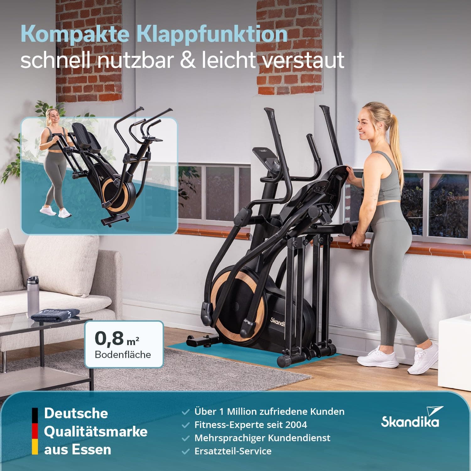 Skandika Crosstrainer für Zuhause Carbon P25-G – Bild 7