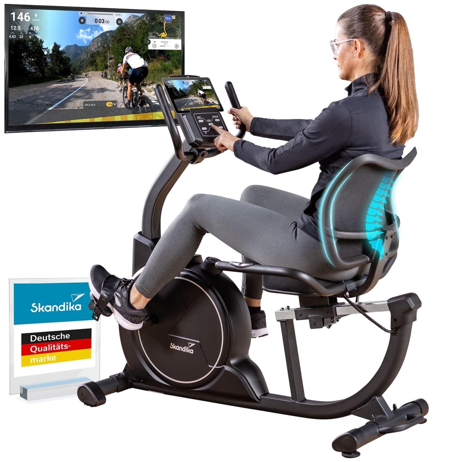 Skandika Liege-Ergometer Cykling P8-H Comfort