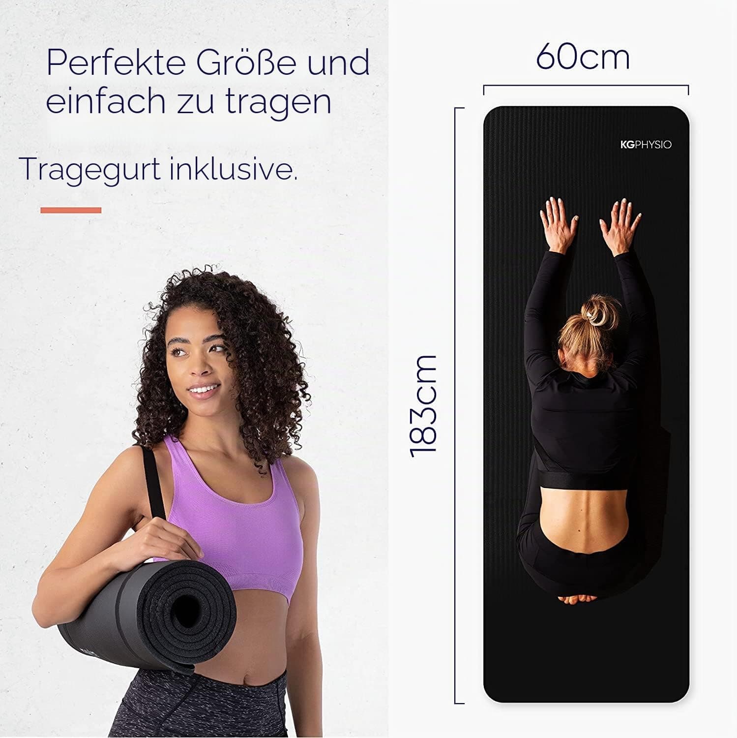KG PHYSIO Yogamatte Rutschfest & Gepolstert – Bild 4