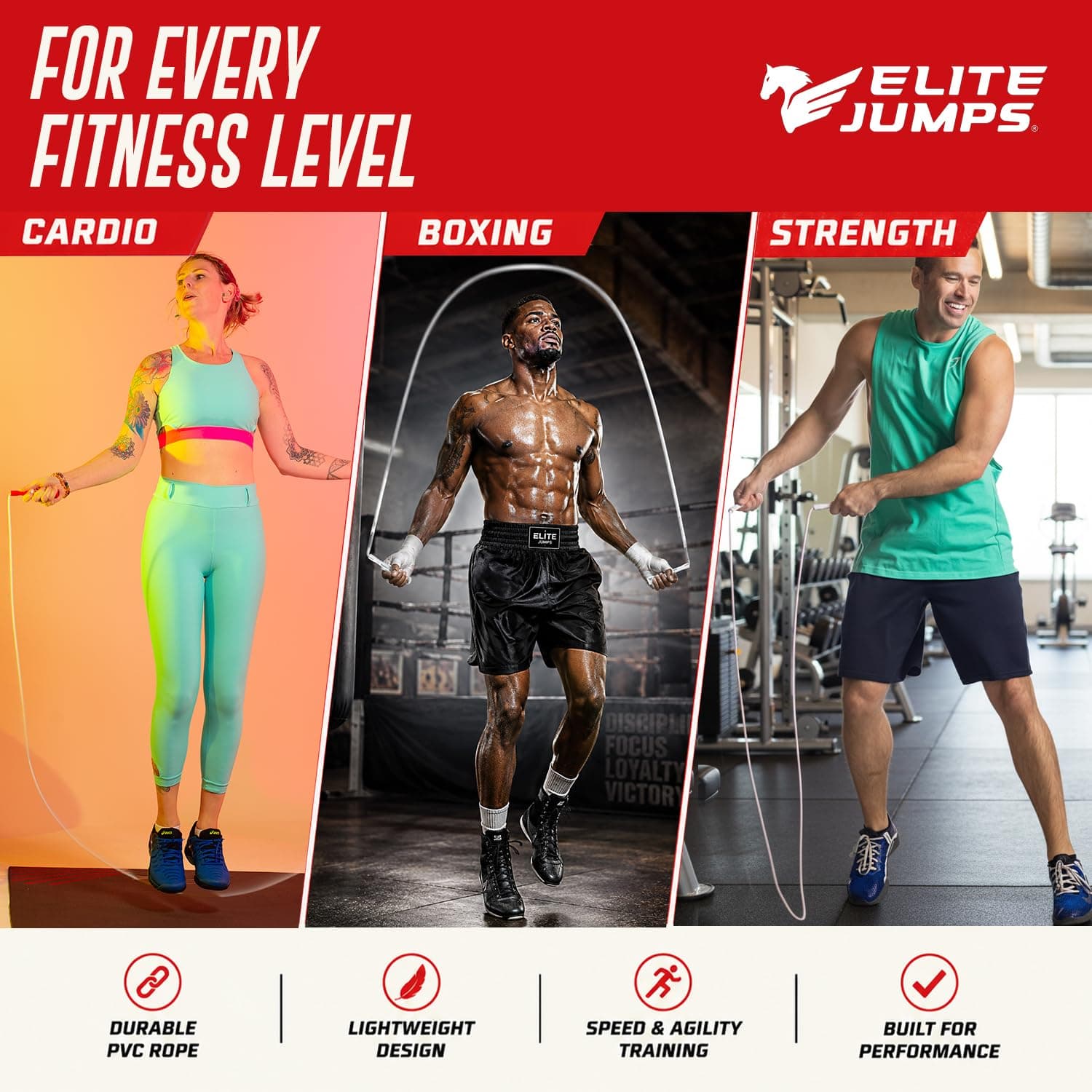 EliteSRS Elite Jumps Verstellbares Springseil für Erwachsene – Bild 5
