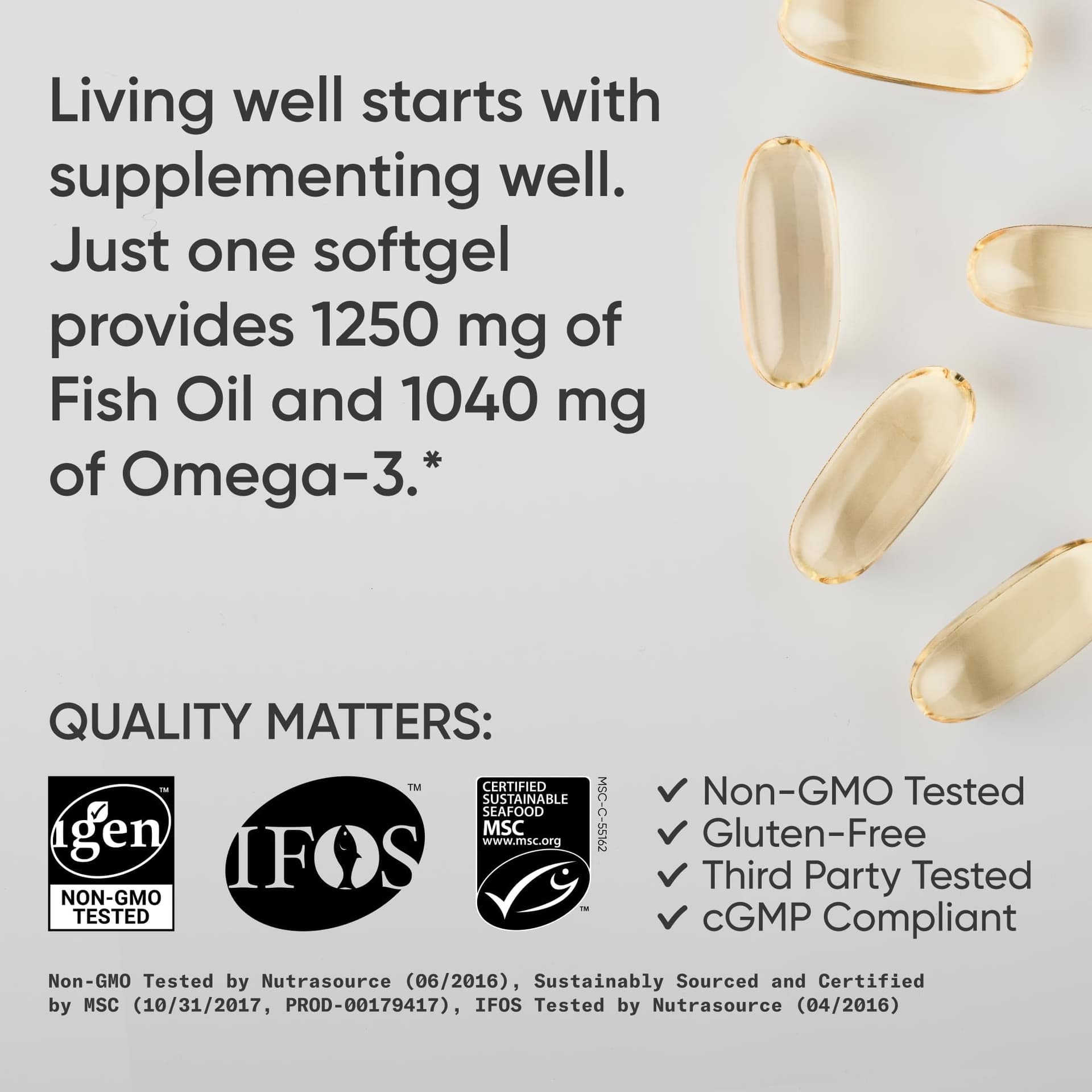 Sports Research ® Omega-3 Fish Oil 1250 – Bild 4