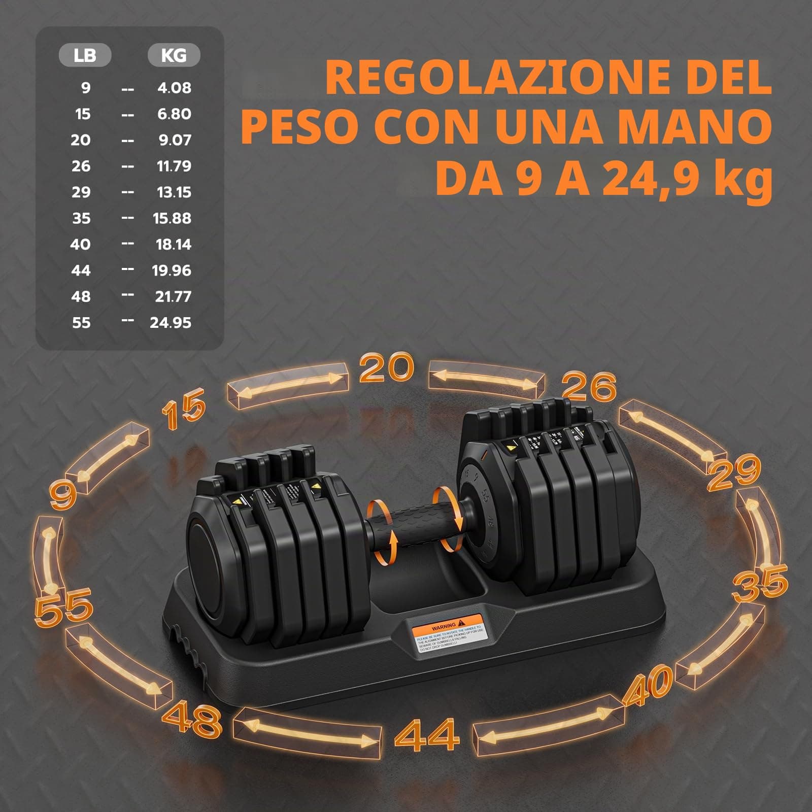 Dripex Set di manubri Dripex, set di manubri regolabili 25kg – Bild 3