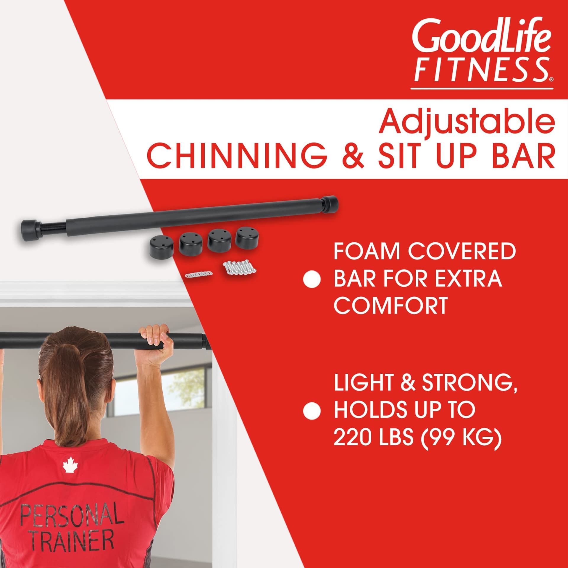 Goodlife Fitness Foam Covered Chinning & Sit-up Bar – Bild 2